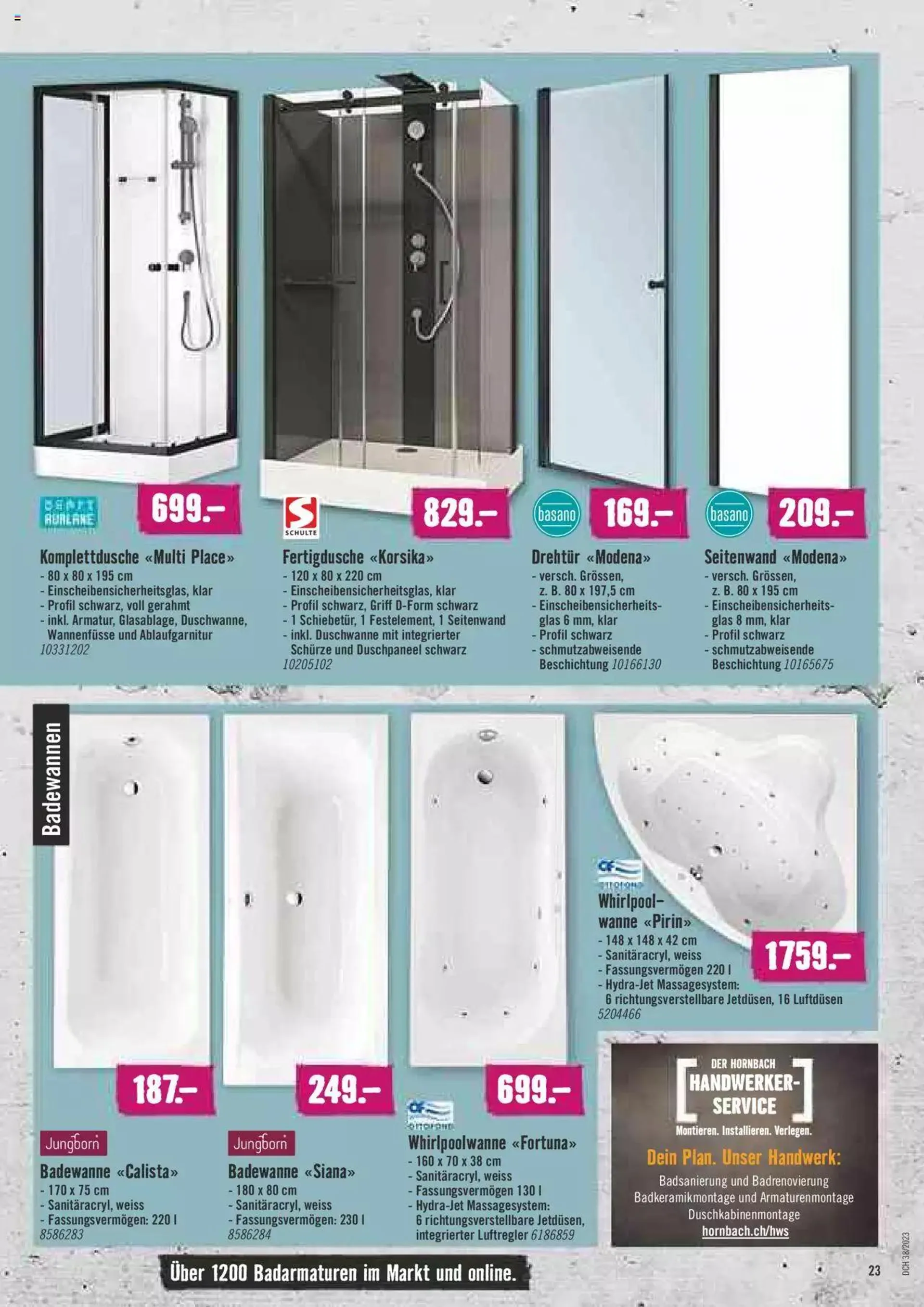 Hornbach Aktionen von 20. September bis 16. Oktober 2023 - Prospekt seite  23