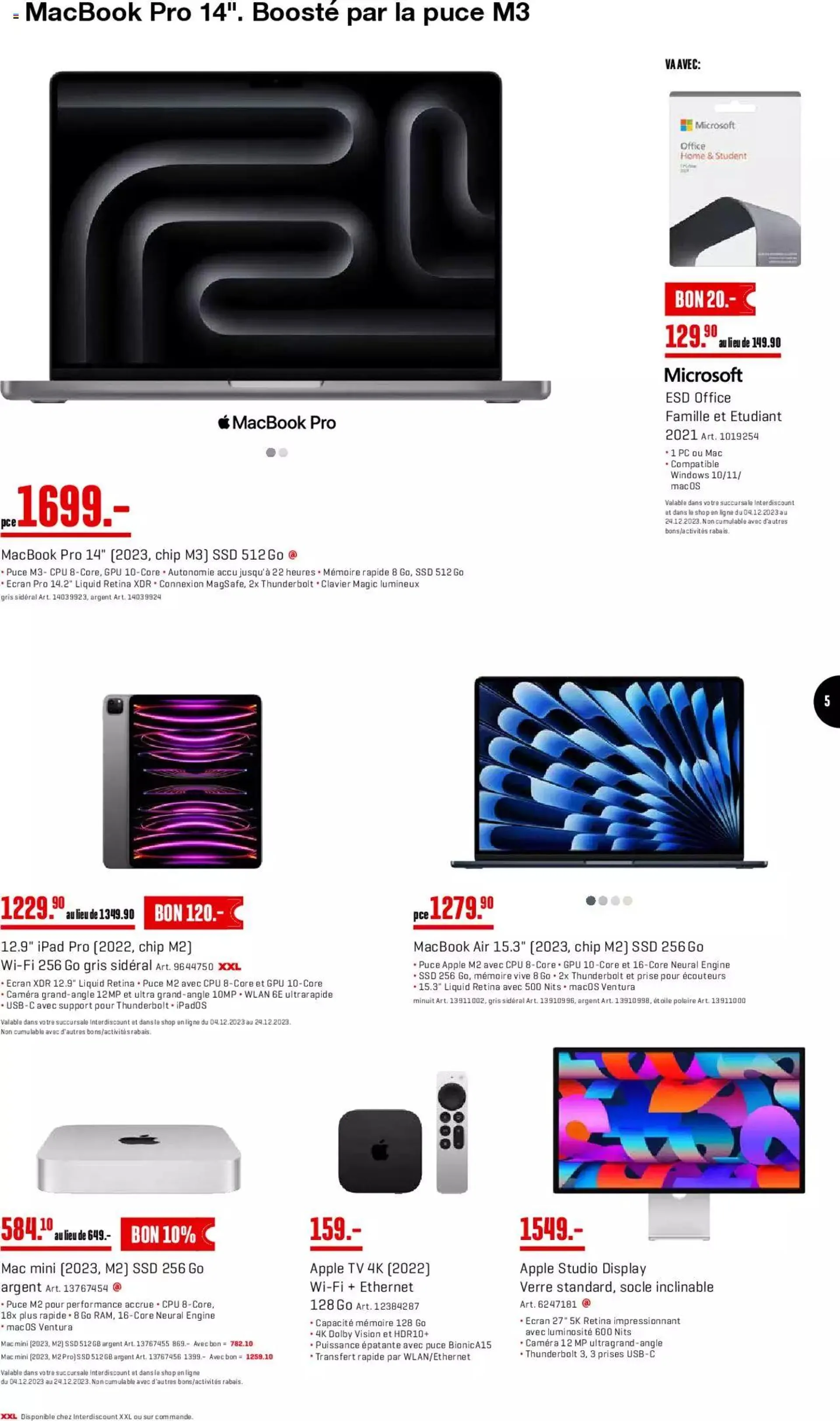 Interdiscount Aktionen FR von 4. Dezember bis 24. Dezember 2023 - Prospekt seite  5