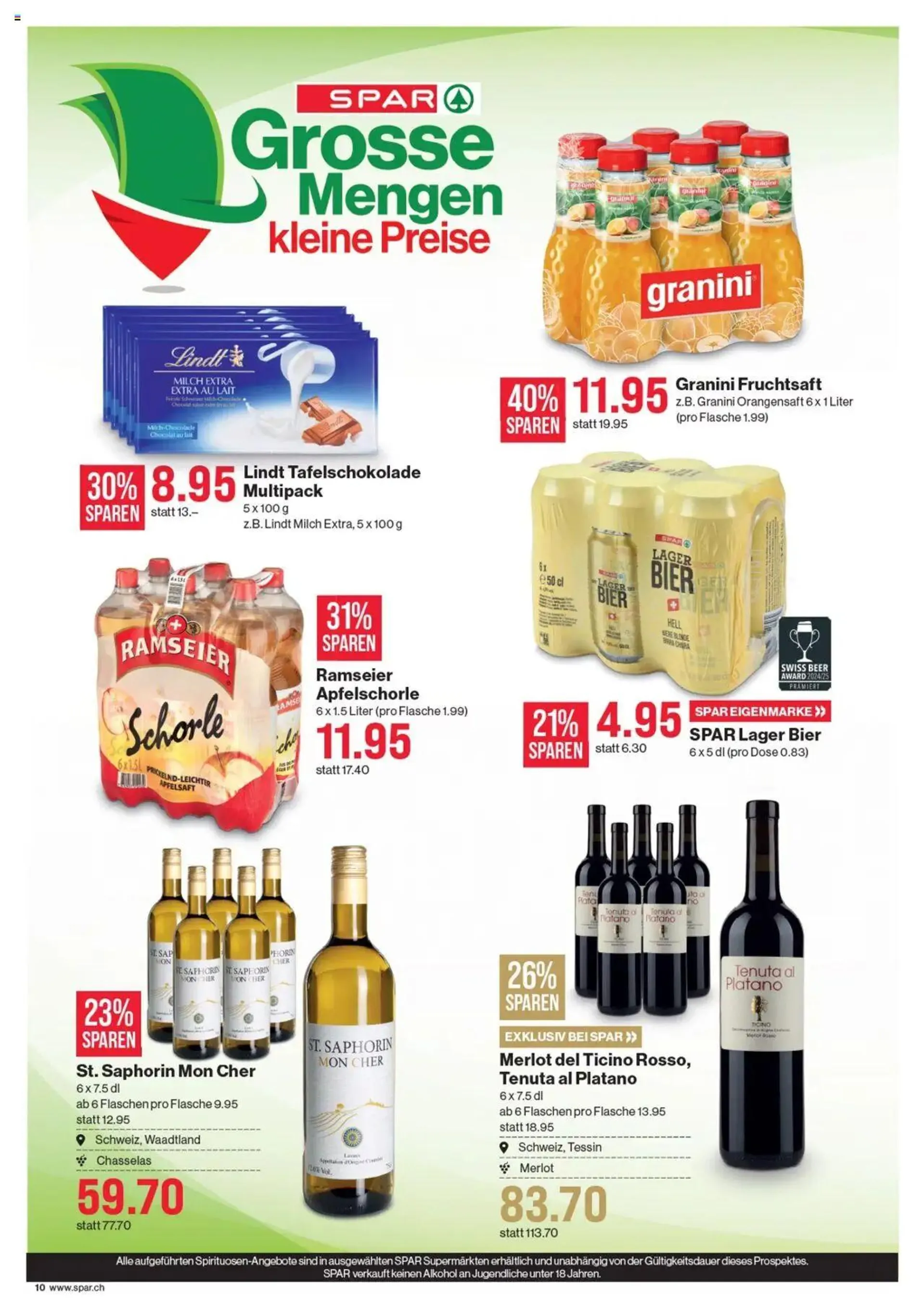 SPAR Aktionen von 25. Juli bis 31. Juli 2024 - Prospekt seite  10