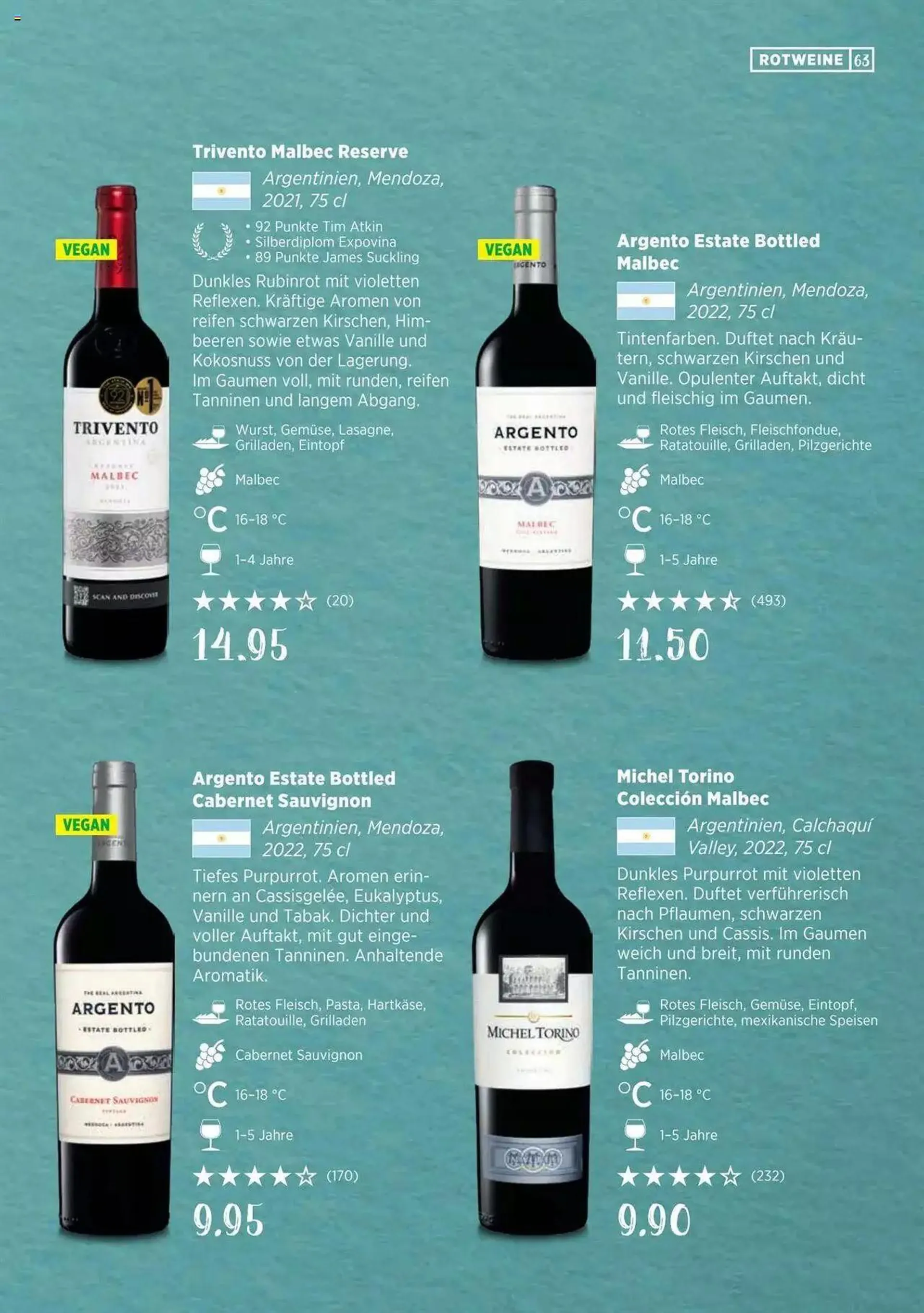 Denner Wine Guide 2023/2024 DE von 11. September bis 31. Dezember 2023 - Prospekt seite  62