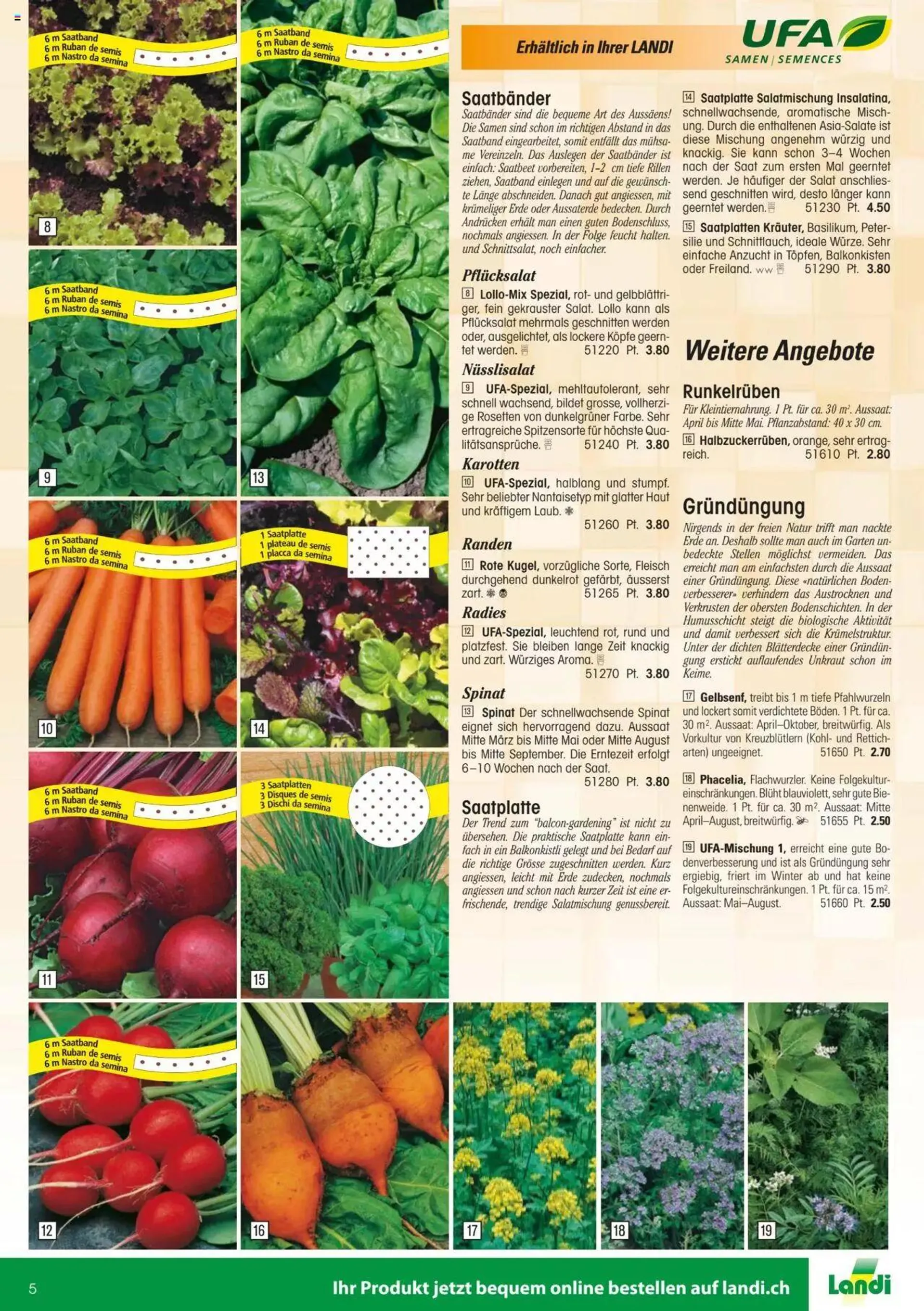 Landi - Gartensamenkatalog 2023 von 10. Januar bis 31. Dezember 2023 - Prospekt seite  5