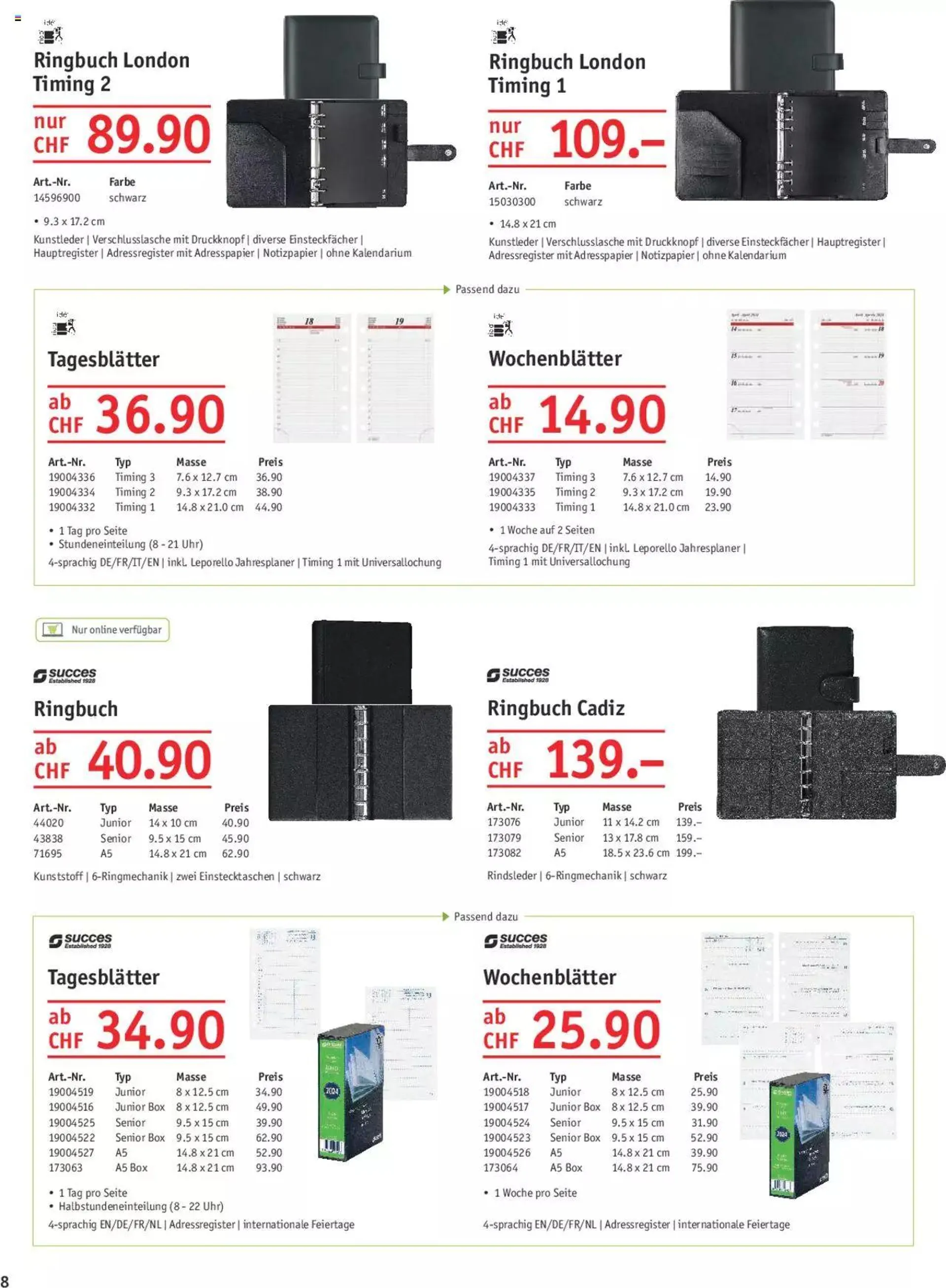 Office World Aktionen Agenden & Kalender von 27. September bis 31. Dezember 2023 - Prospekt seite  8