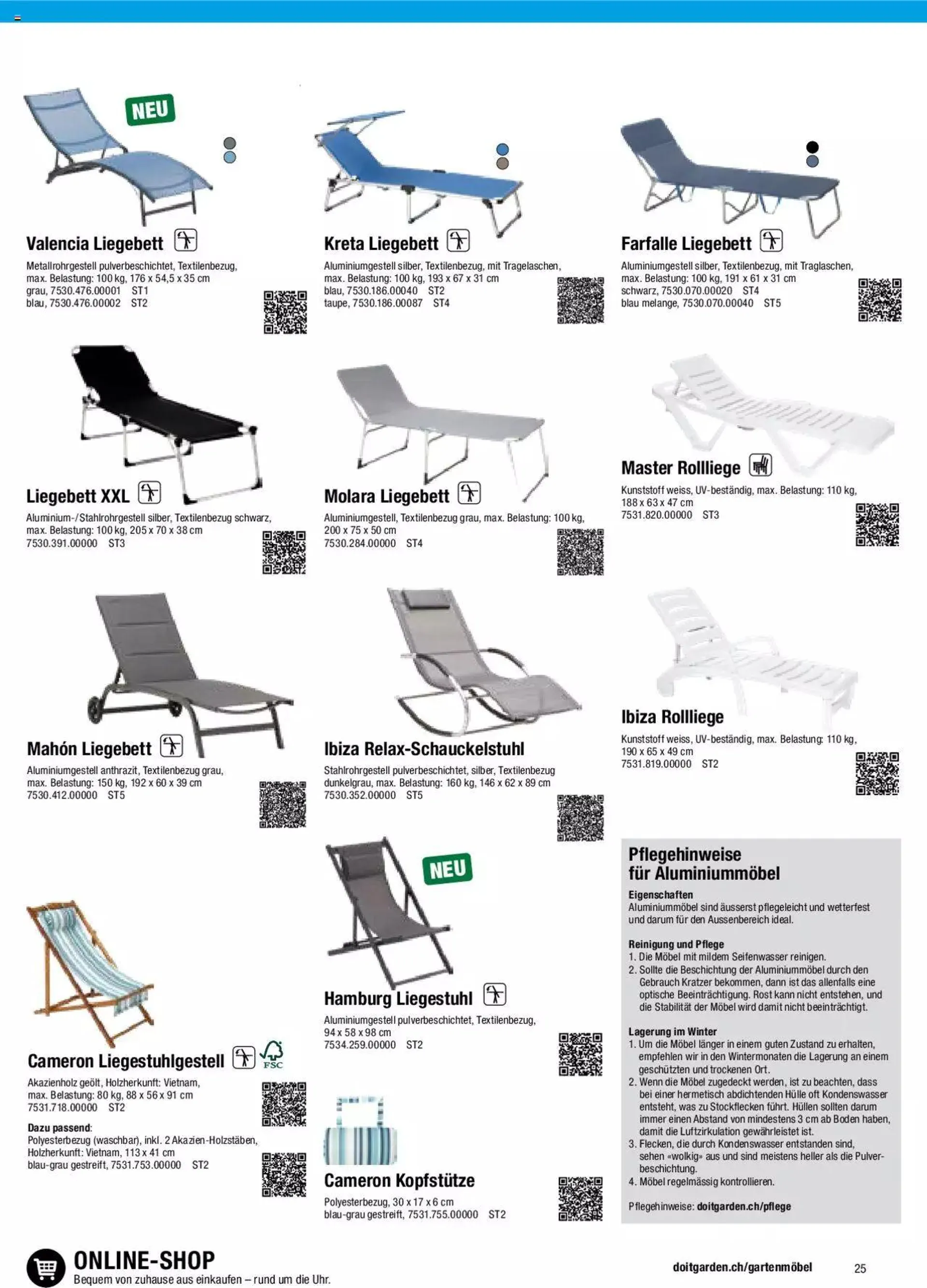 DO IT+GARDEN MIGROS Aktionen Gartenmöbel von 26. Februar bis 31. Dezember 2024 - Prospekt seite  25