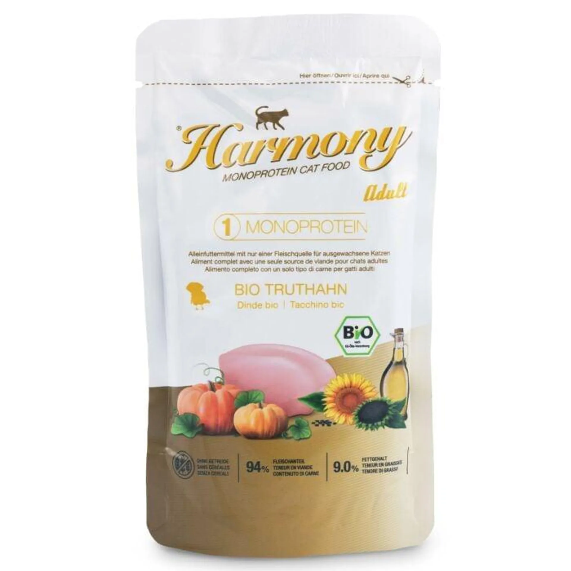 Harmony Cat Monoprotein Bio Adult Truthahn Katzenfutter