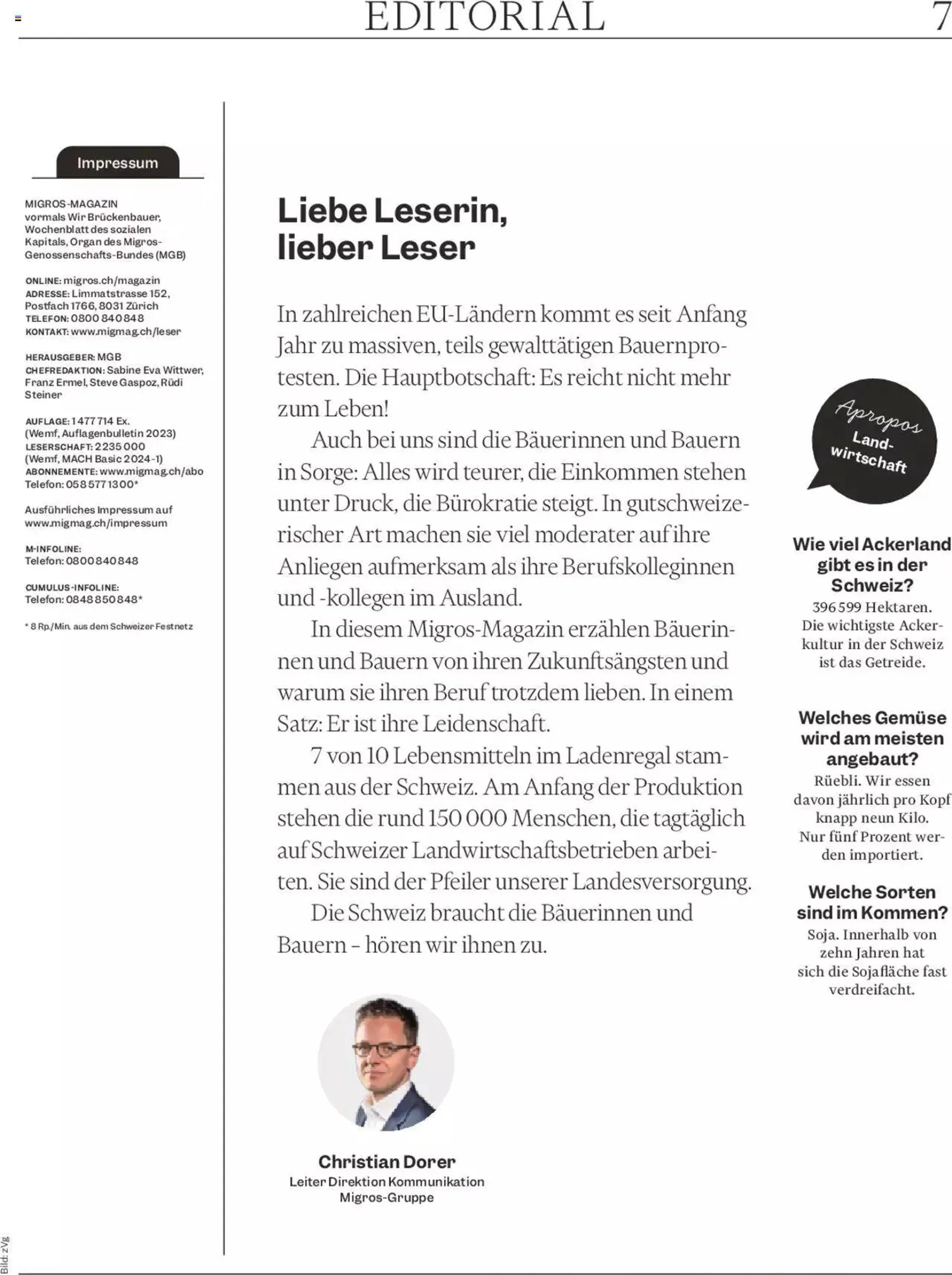 Migros - Magazin von 23. April bis 29. April 2024 - Prospekt seite  7