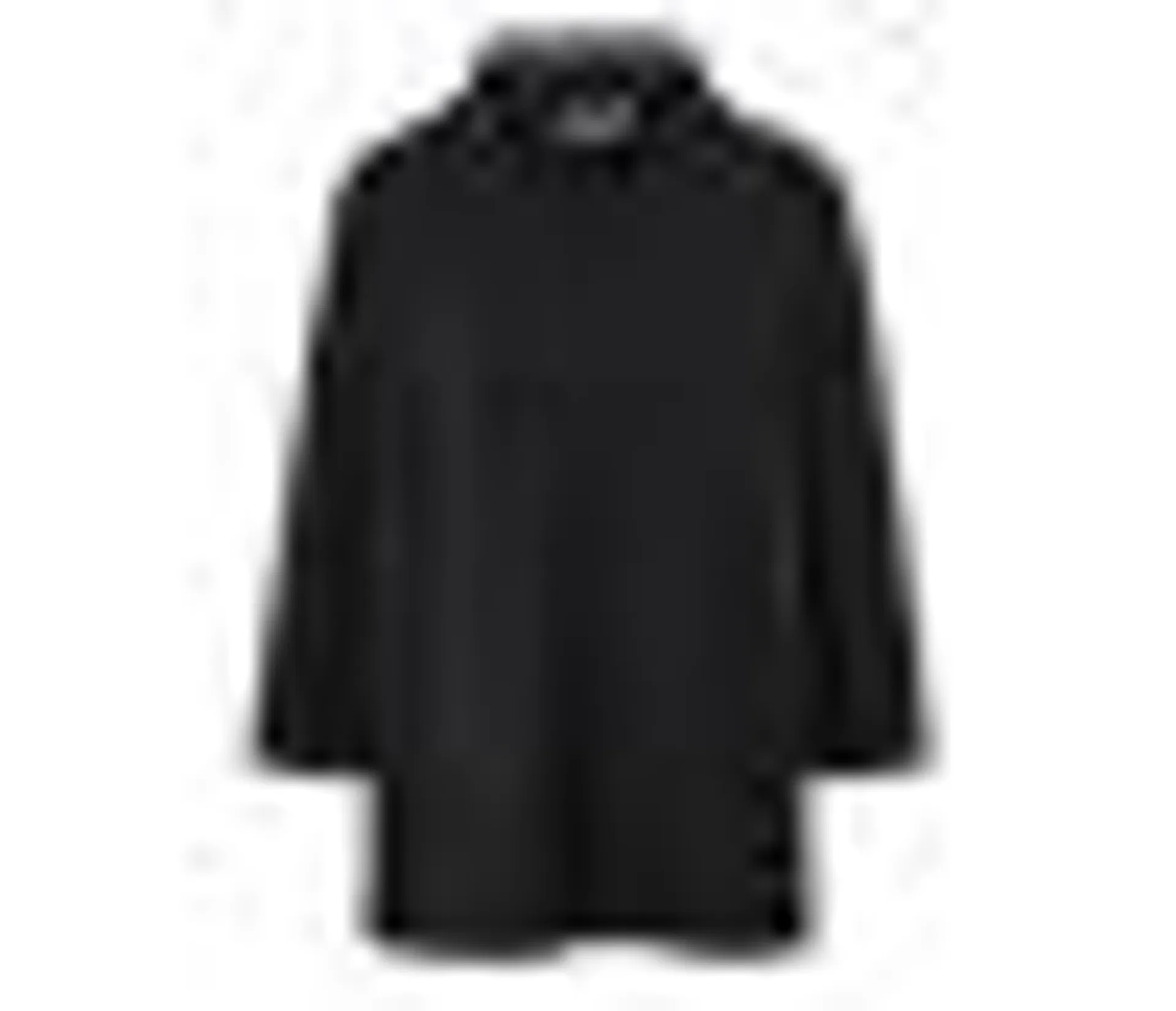 Sweatshirt mit 3/4-Arm, schwarz