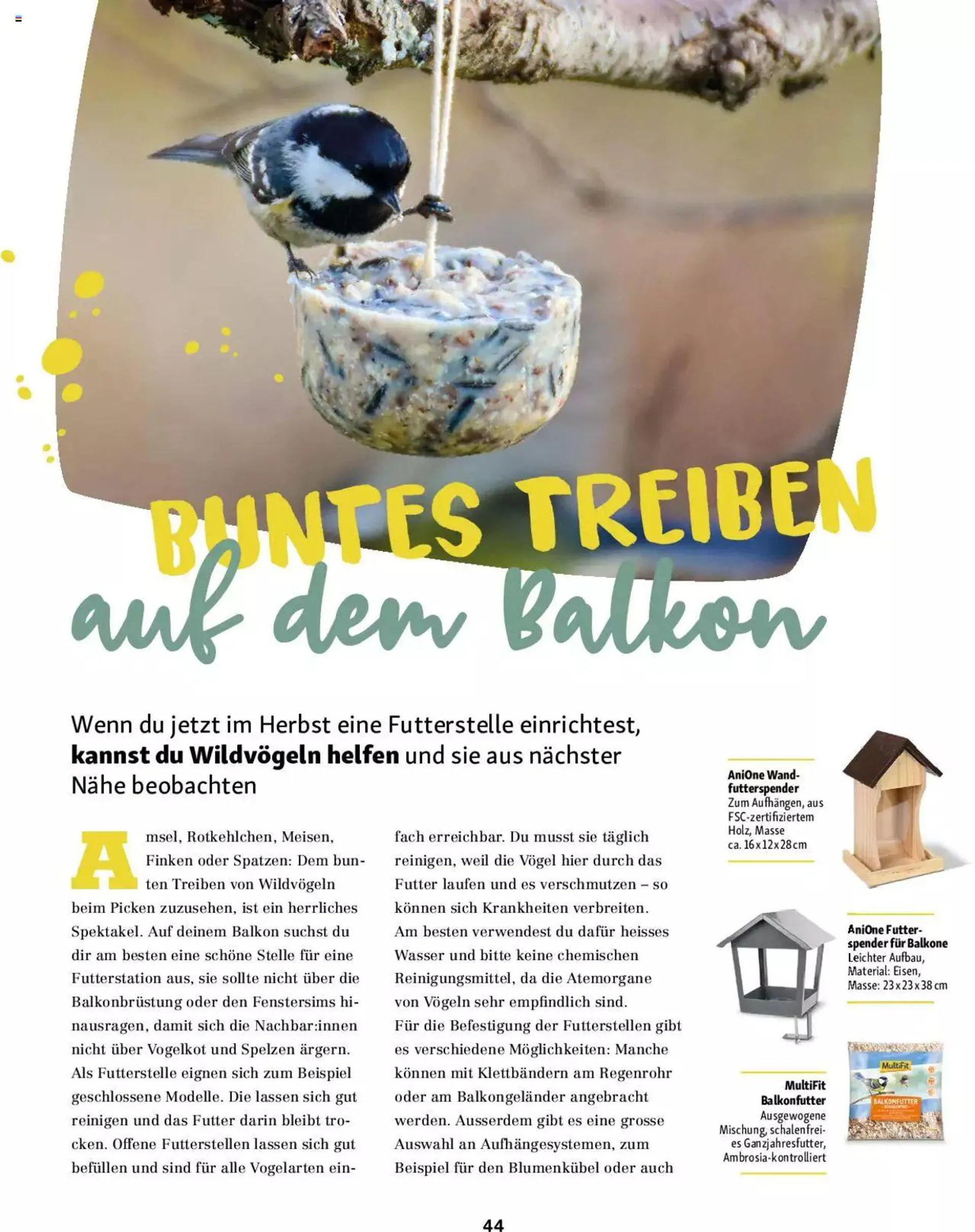Fressnapf Magazin von 1. September bis 31. Oktober 2023 - Prospekt seite  44