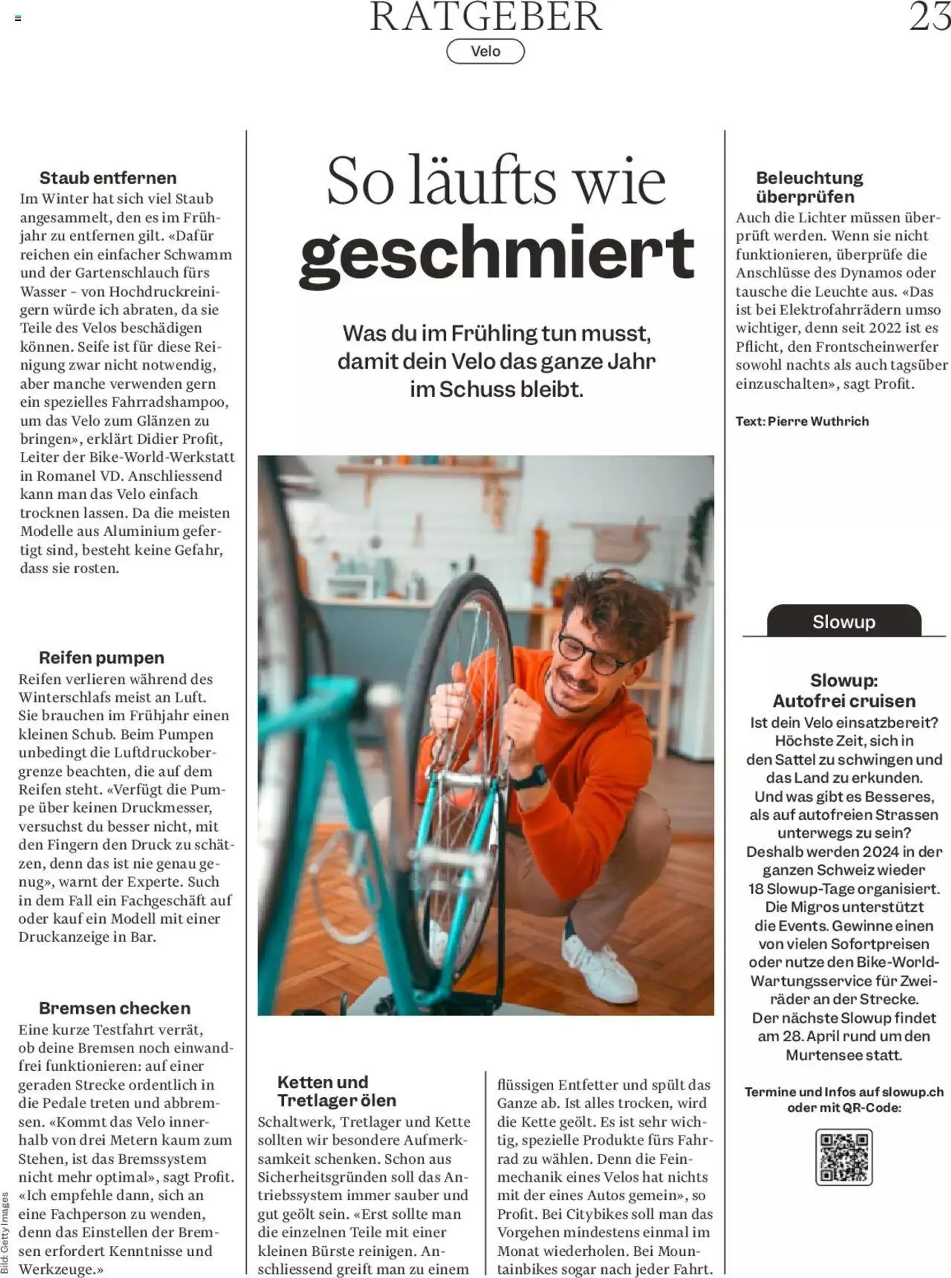 Migros - Magazin von 23. April bis 29. April 2024 - Prospekt seite  23