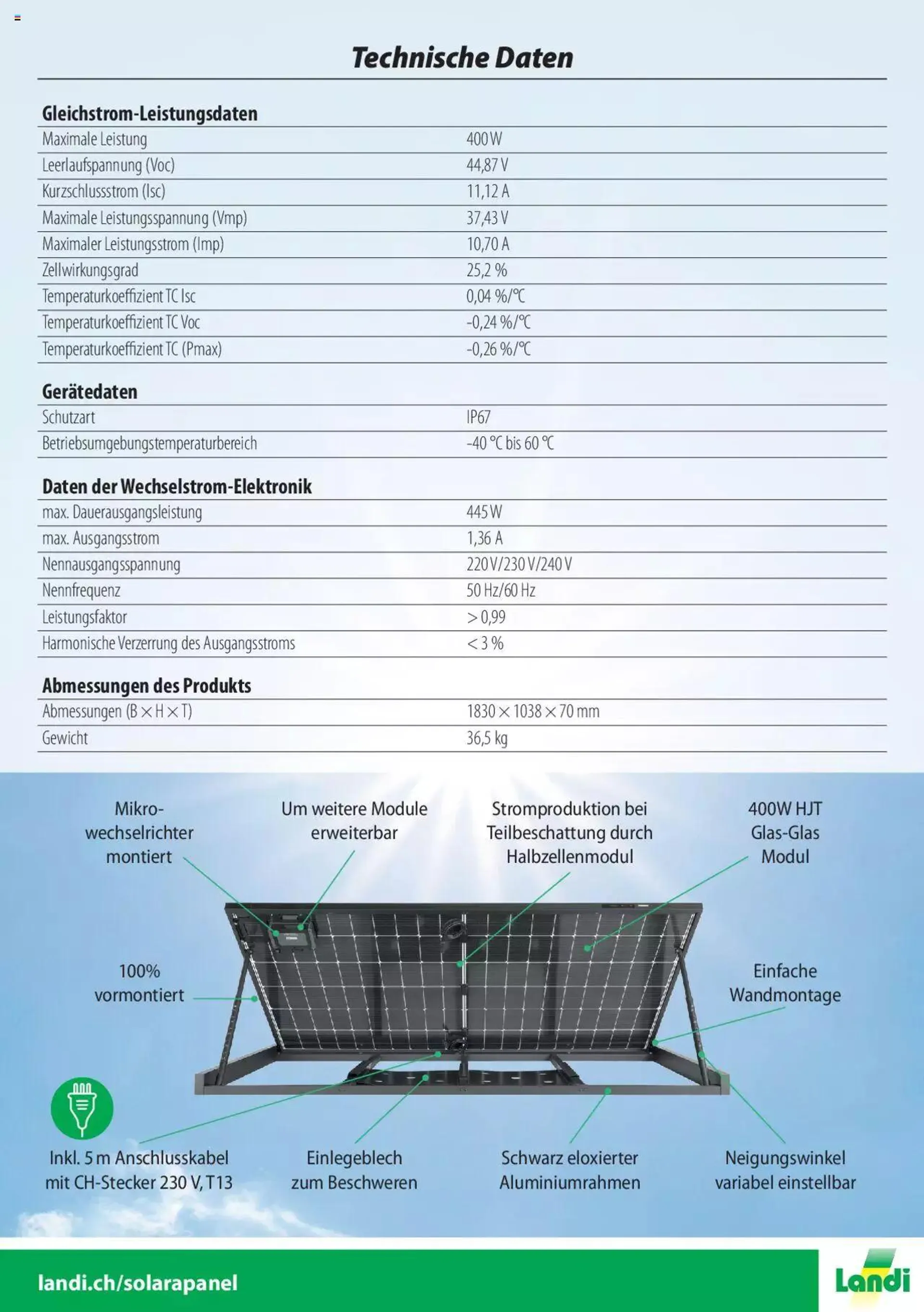 Landi Aktionen Solarpanel von 8. Februar bis 31. Dezember 2024 - Prospekt seite  3