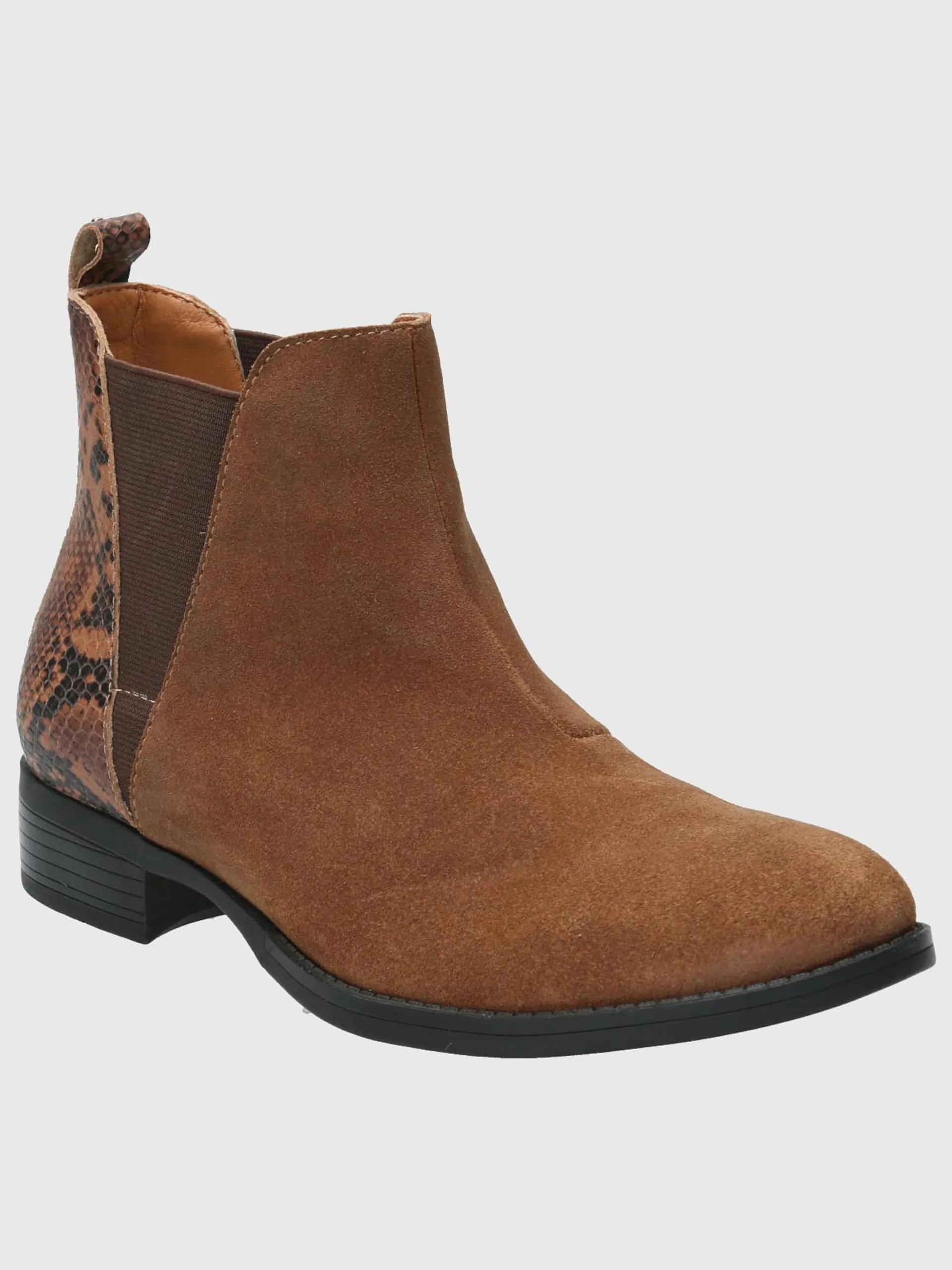 Botin Cuero Mujer Alva Café