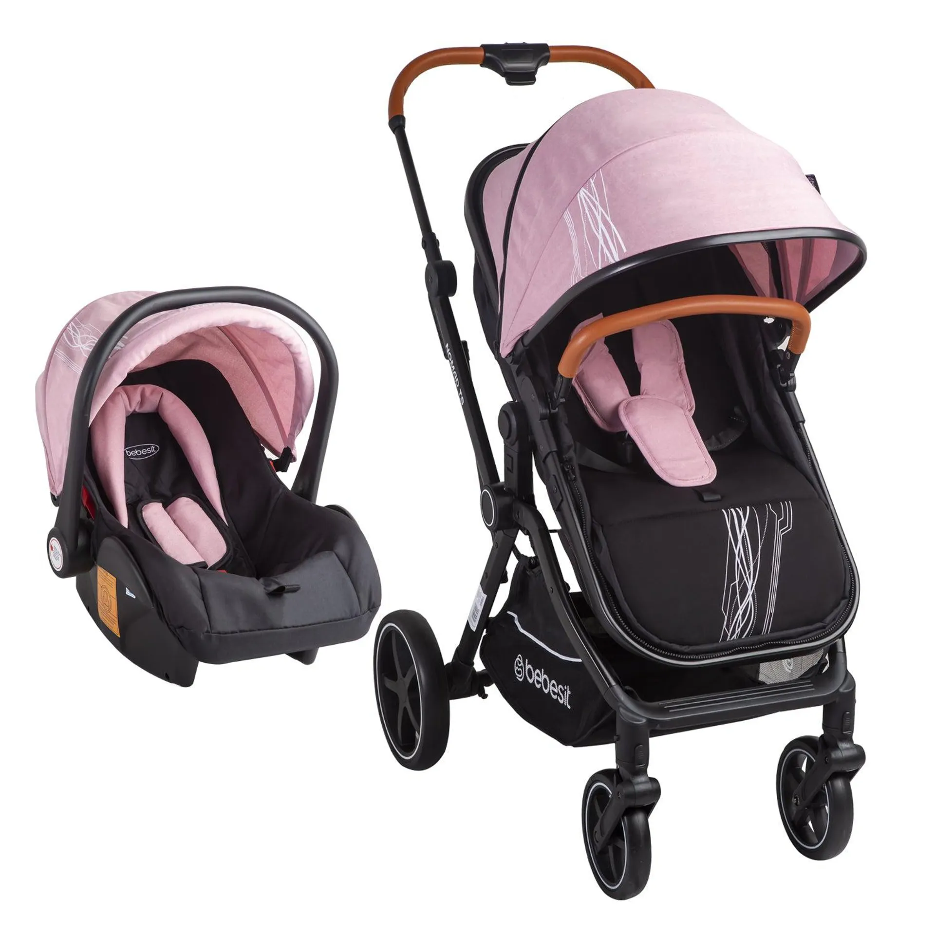 Coche Travel System Nomad Rosa