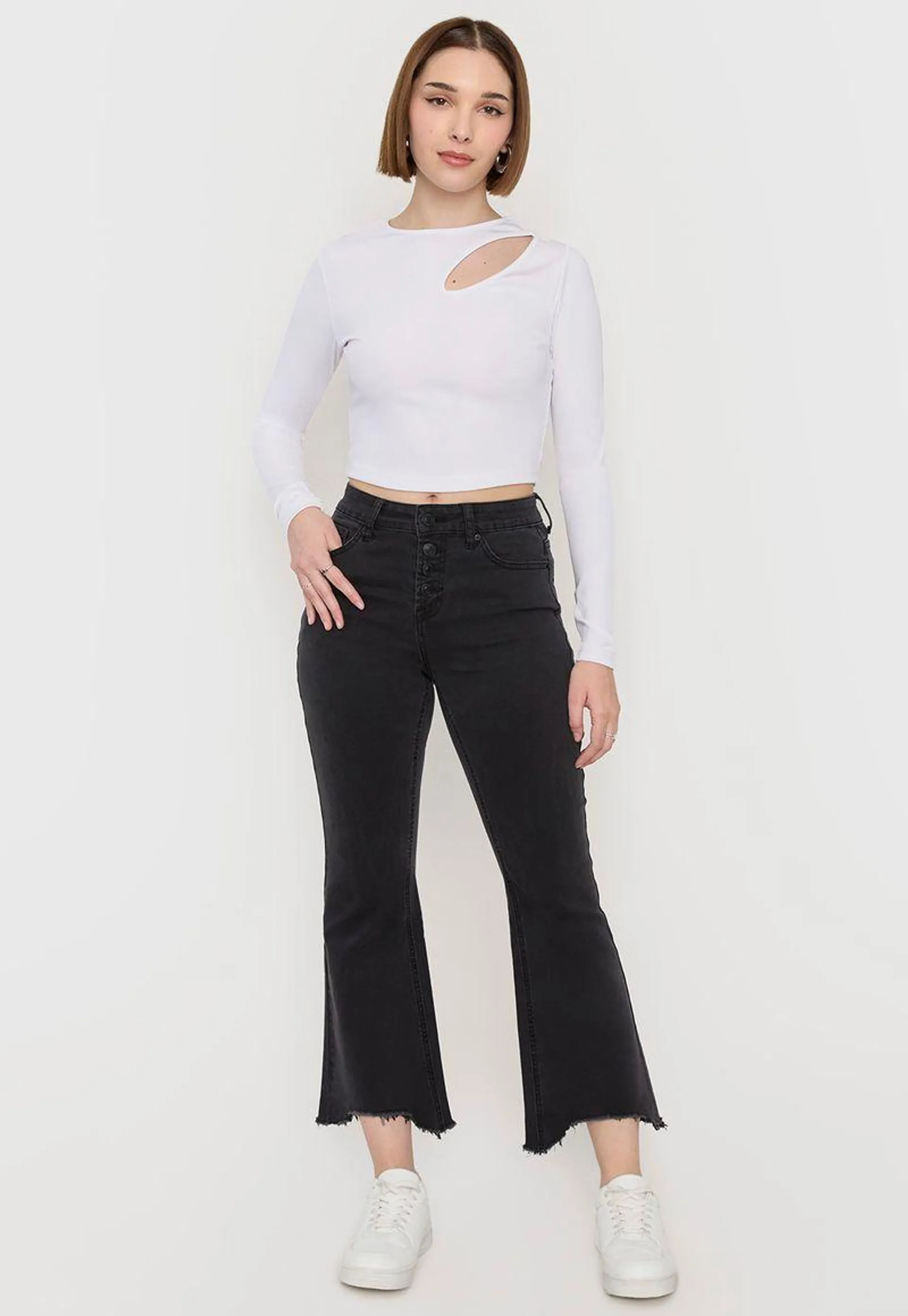 Jeans Kick Flare Mujer Negro