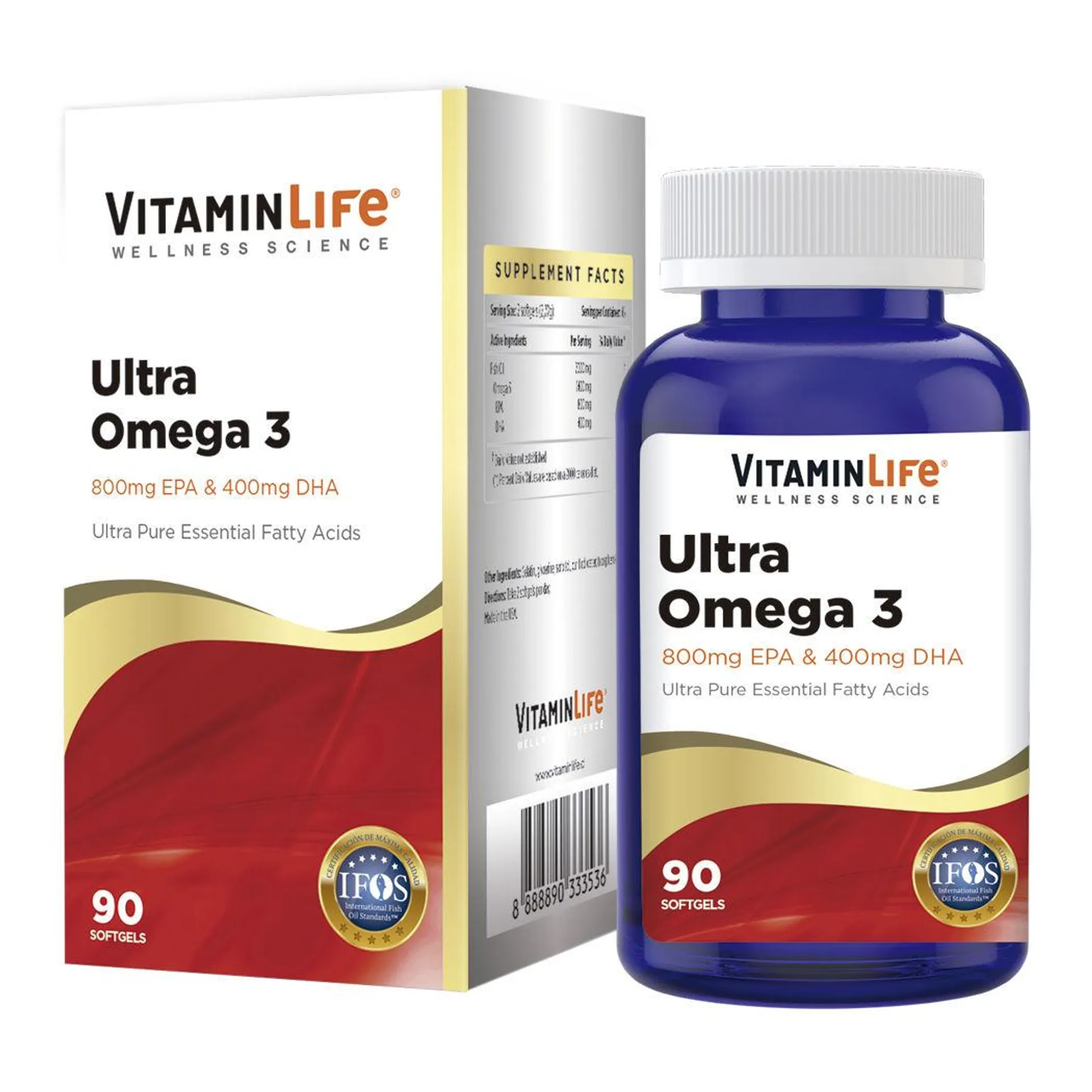 VitaminLife Ultra Omega 3 1400mg 90 Softgels