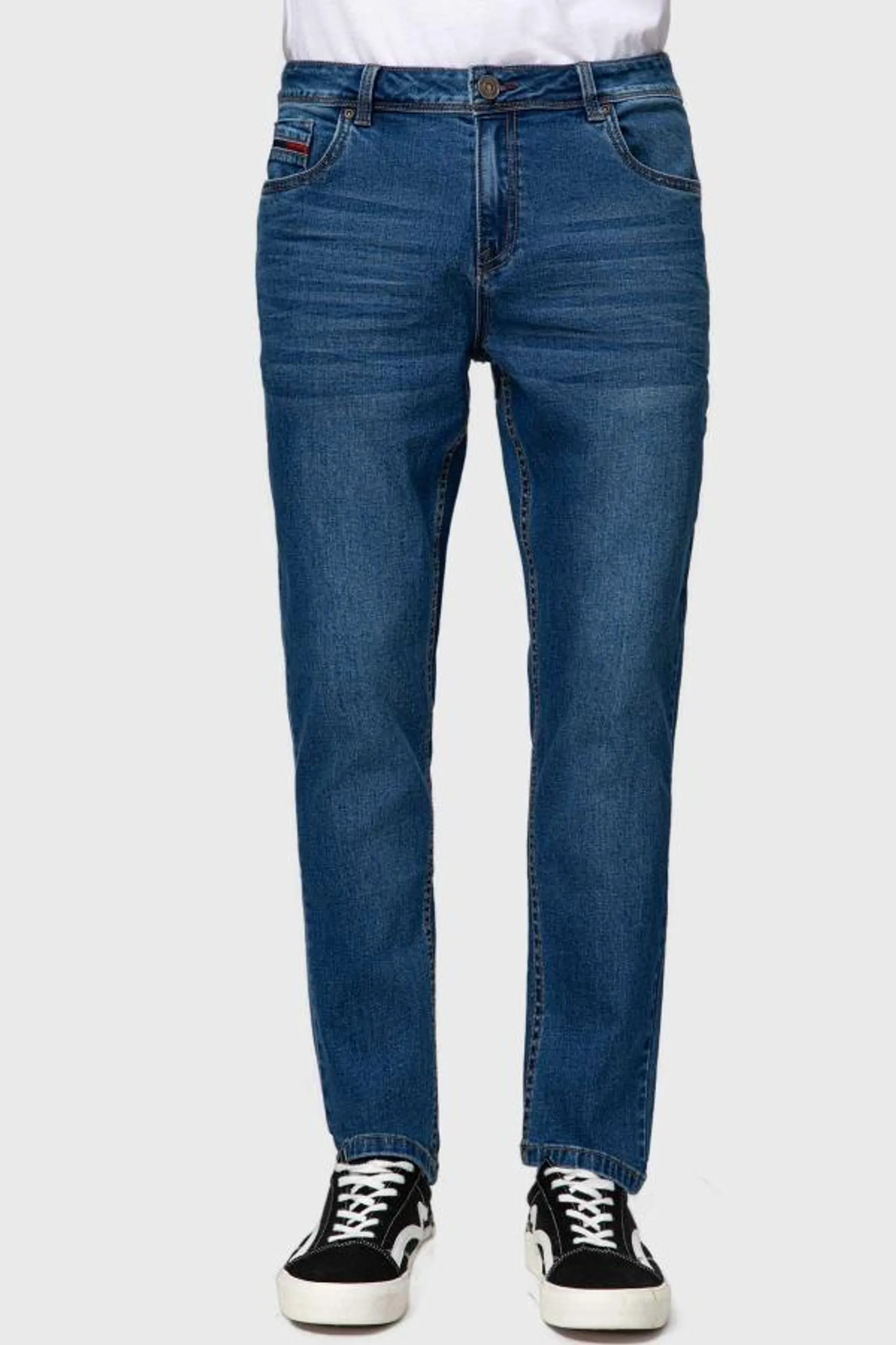 Jeans slim cinta azul