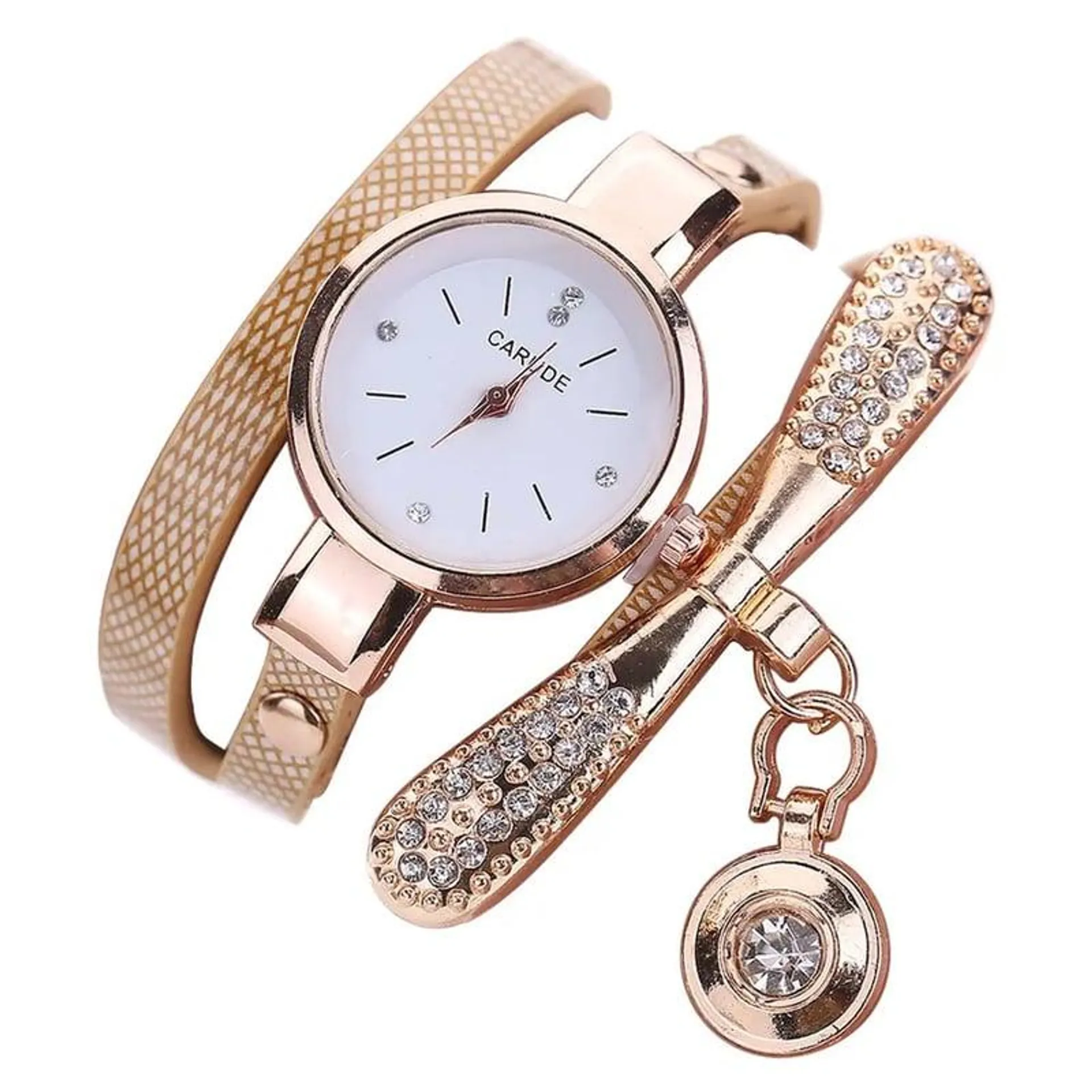 Reloj de lujo Personalizado para Mujeres con Incrustaciones y Pulsera