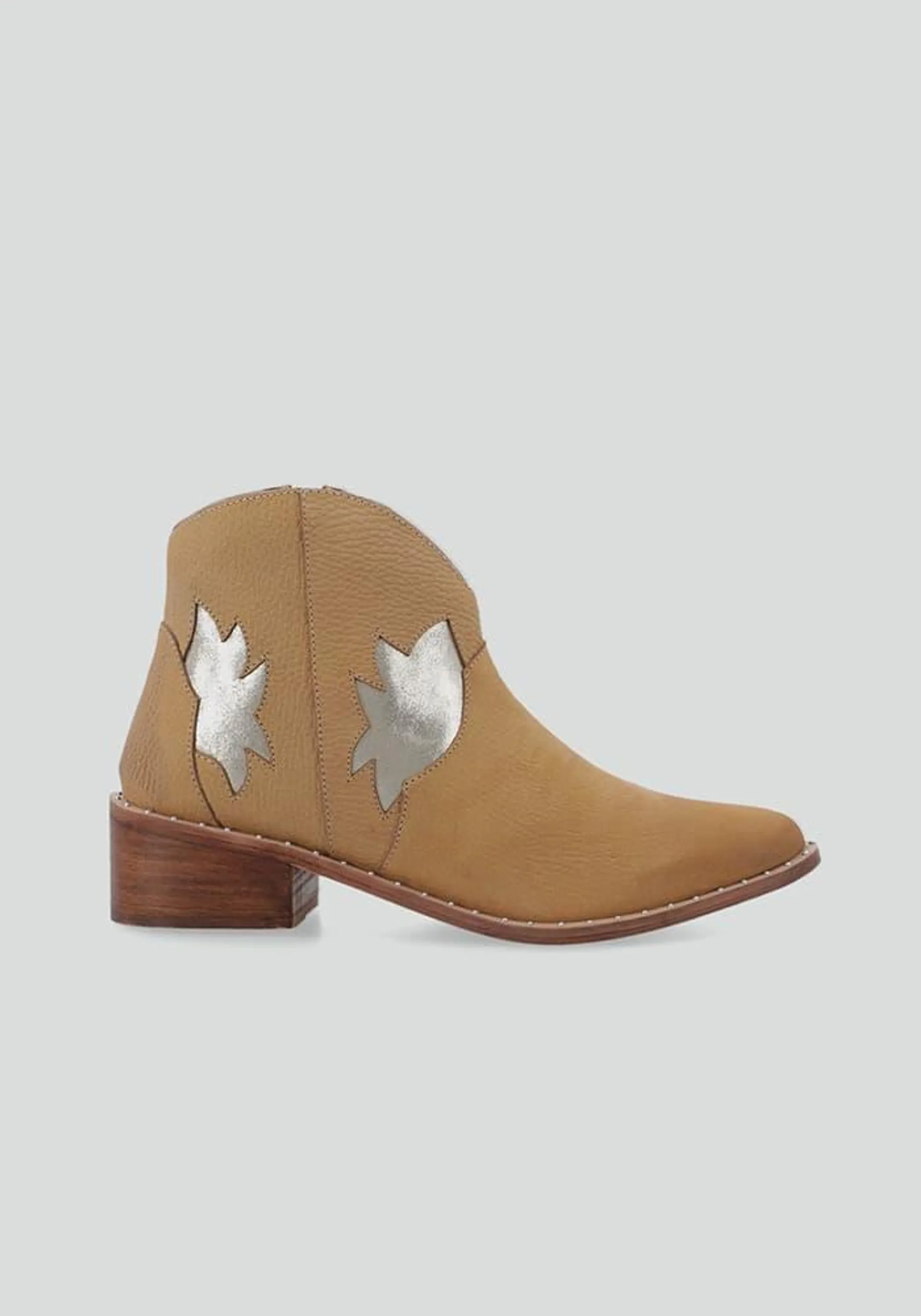 Botin Cuero Umbrale western Mujer