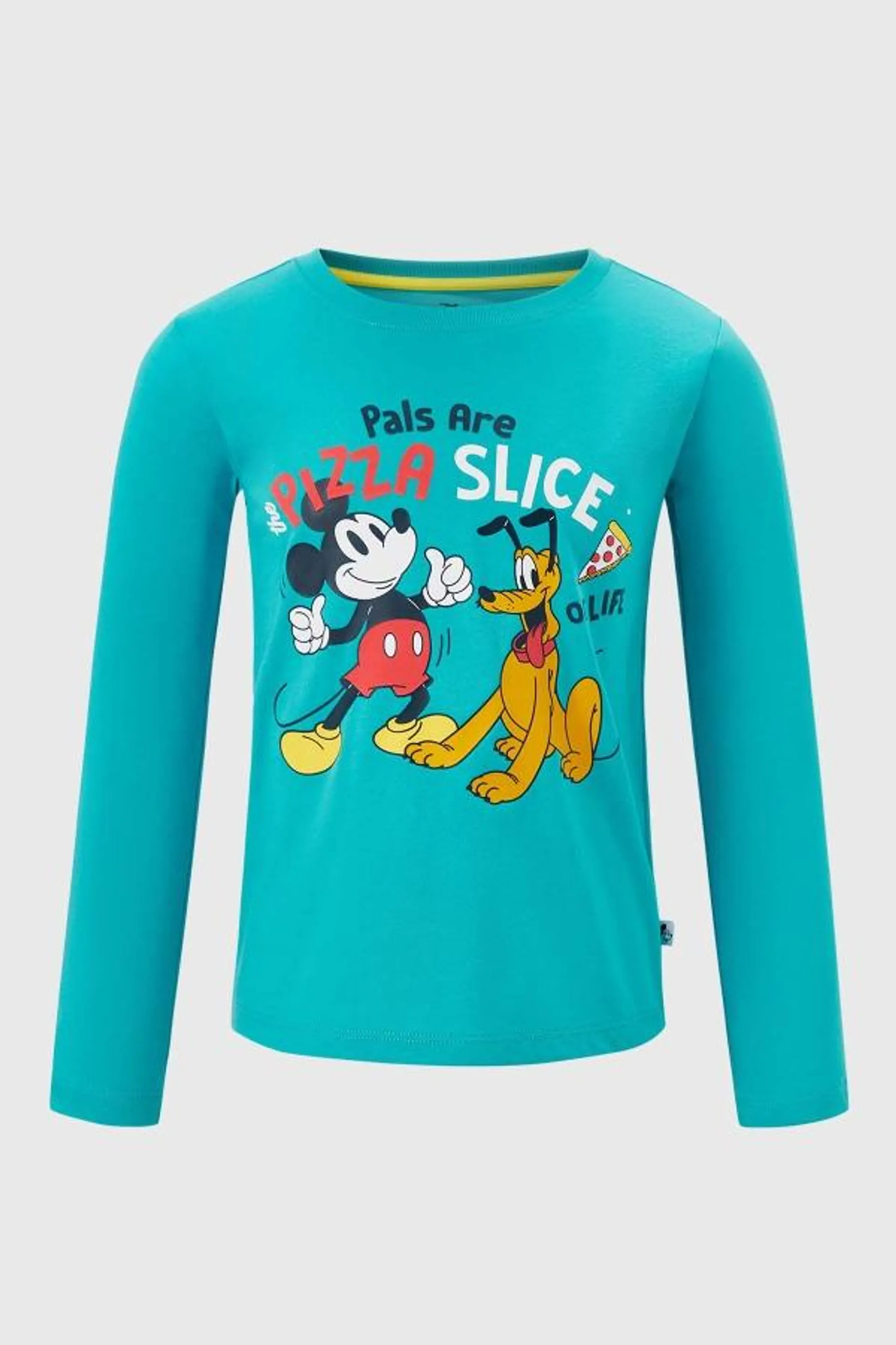 Polera niÑa mickey turquesa