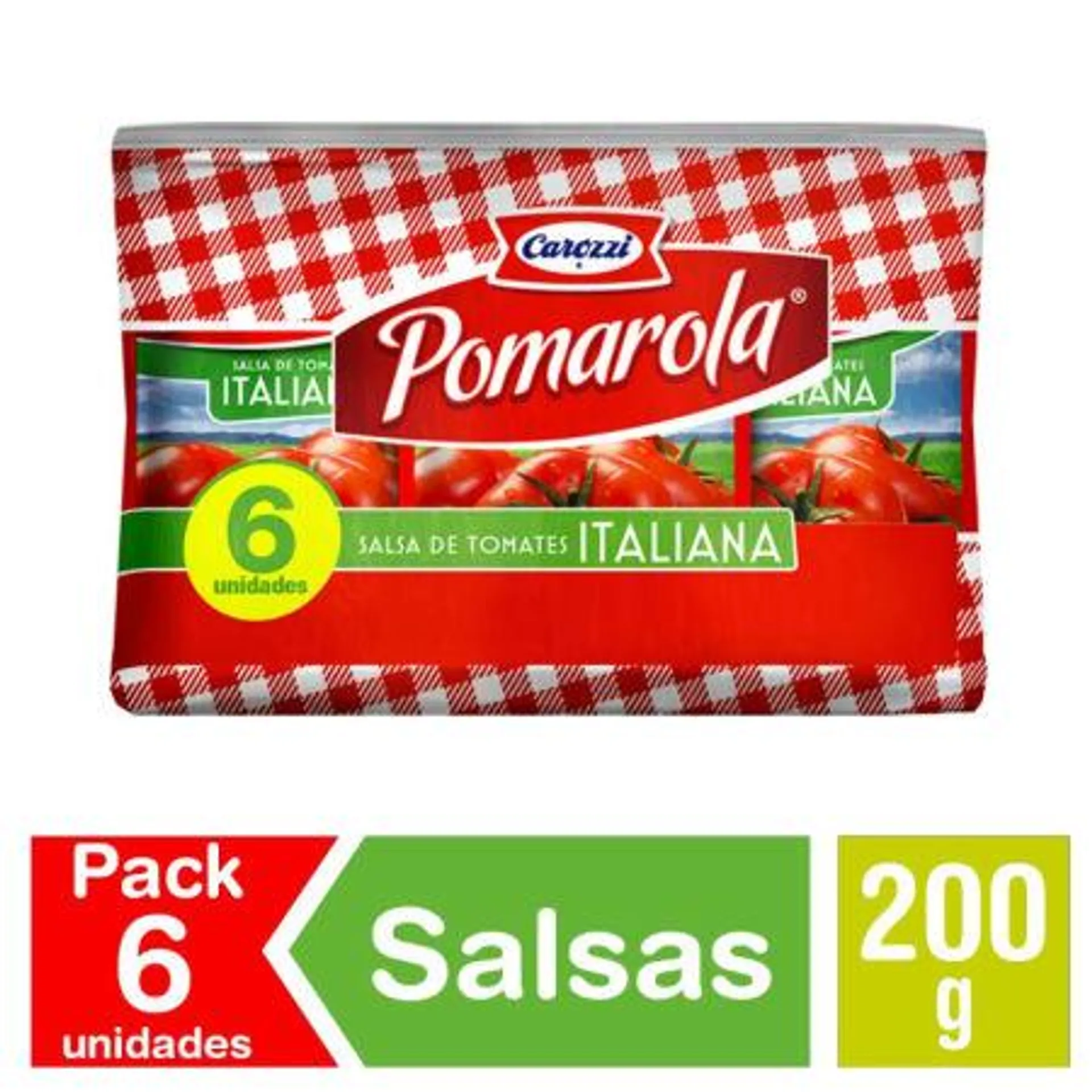 Pomarola - Salsa De Tomate Pack 6 Un, 200 g