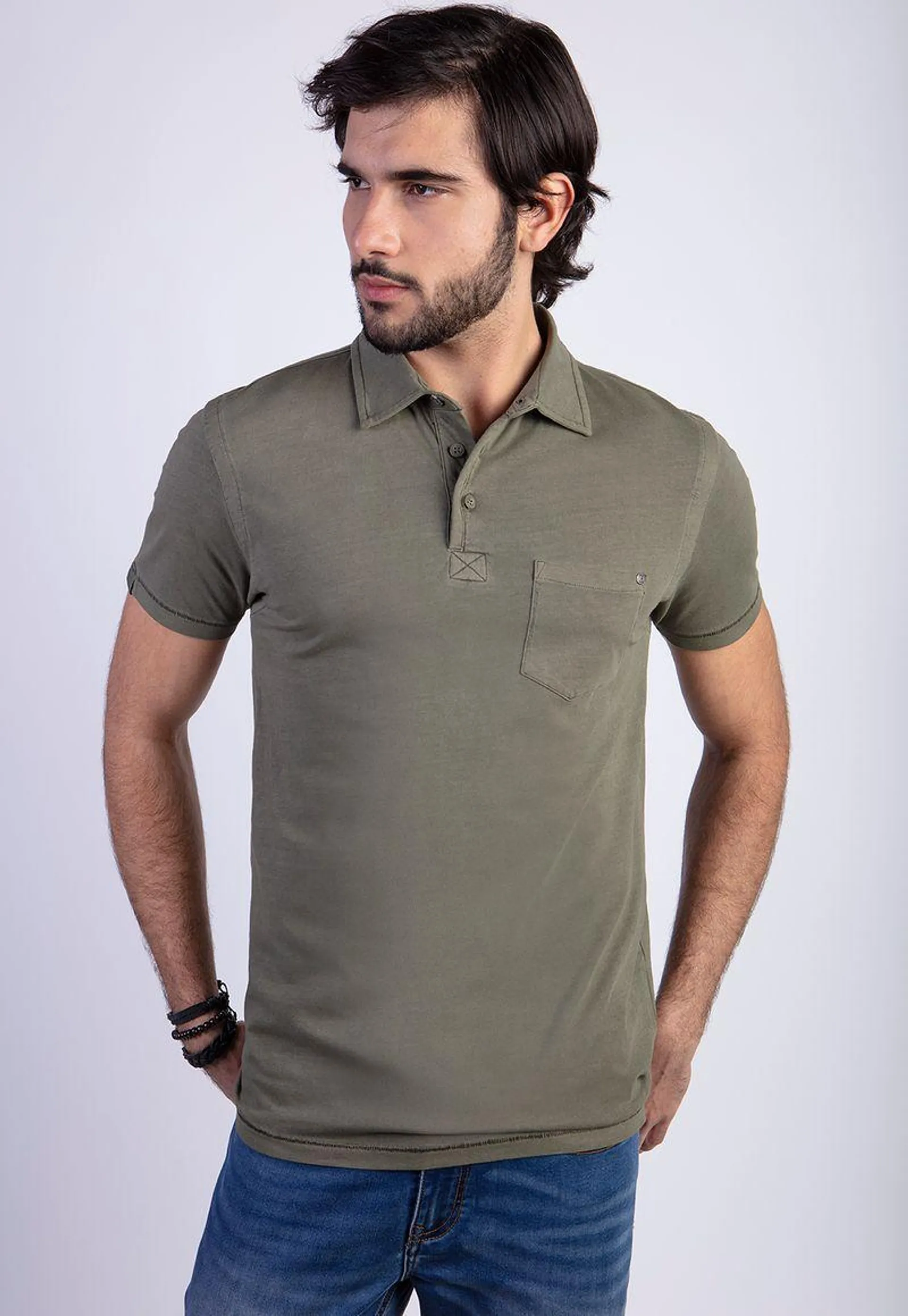 Polera Polo Lavada Orlando Military