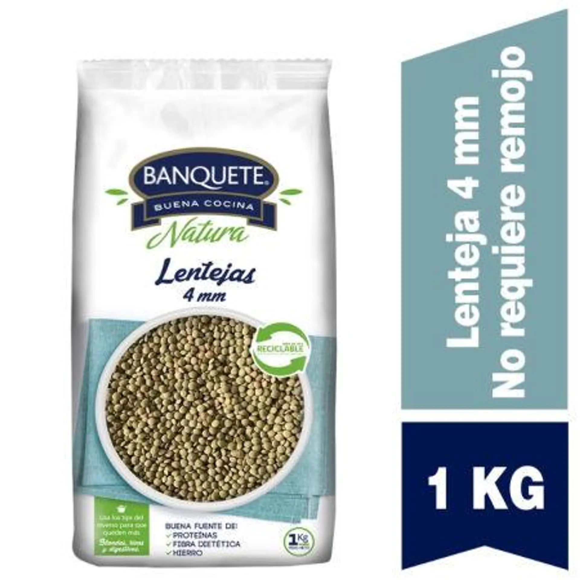 Banquete - Lentejas 4 mm Bolsa, 1 Kg