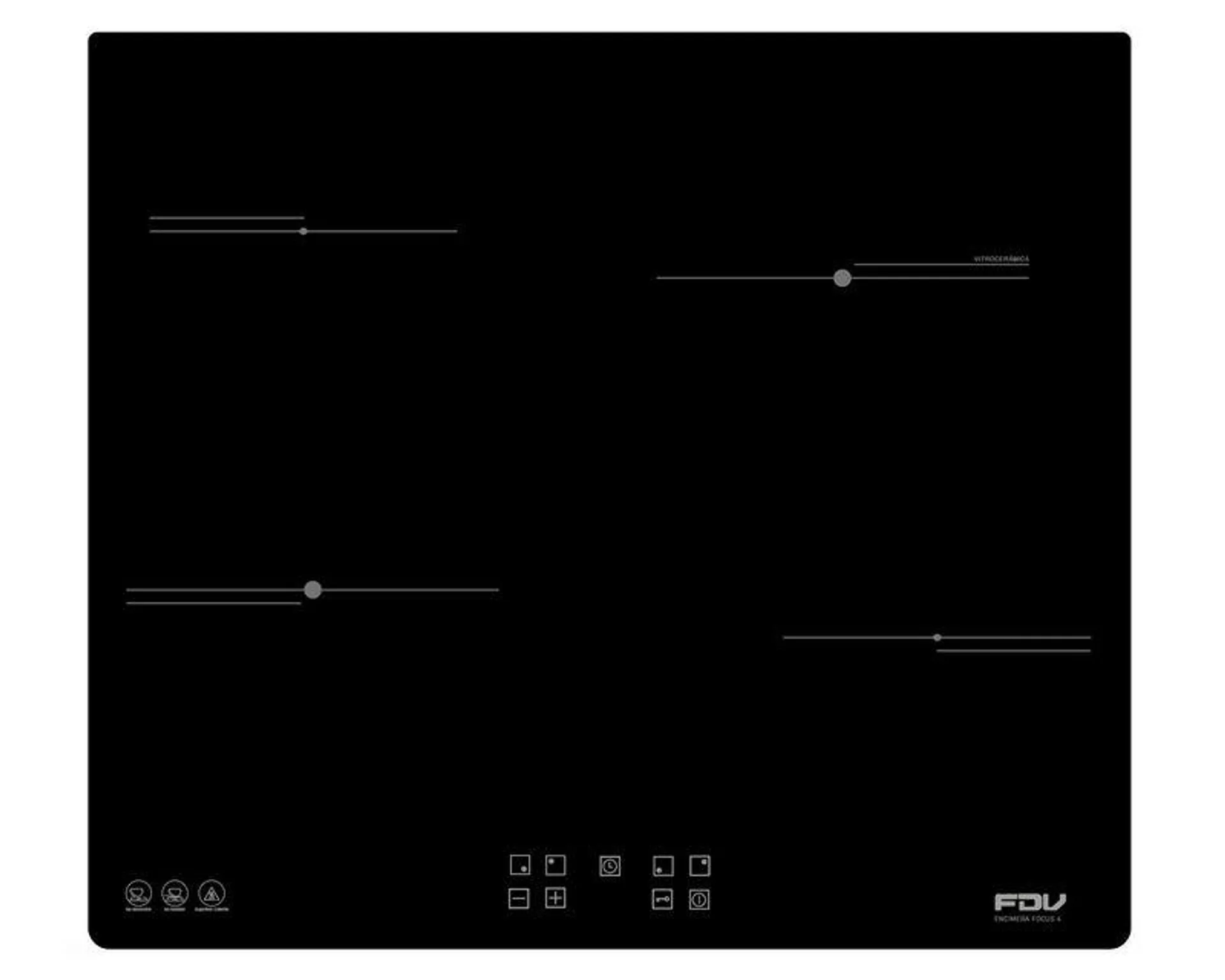 Encimera vitrocerámica 4 quemadores Focus 4 FDV