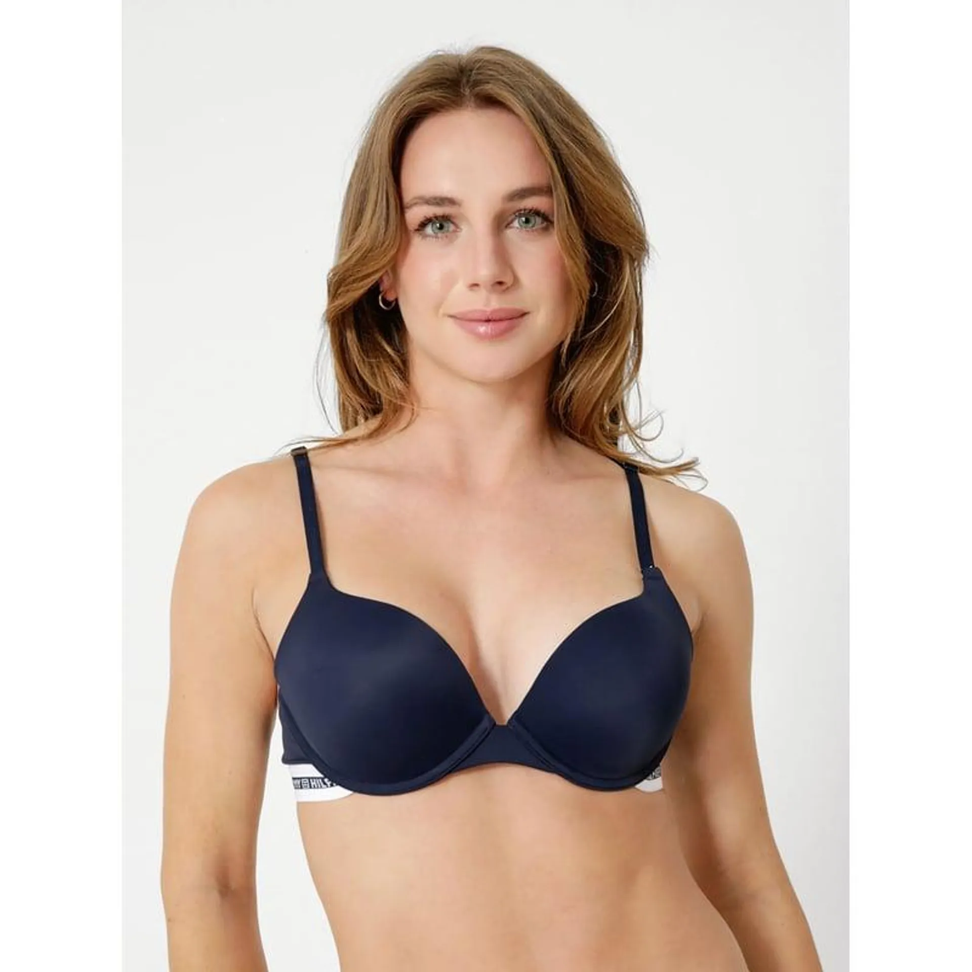 Brassier Micro Push Up Con Logo Azul Tommy Hilfiger