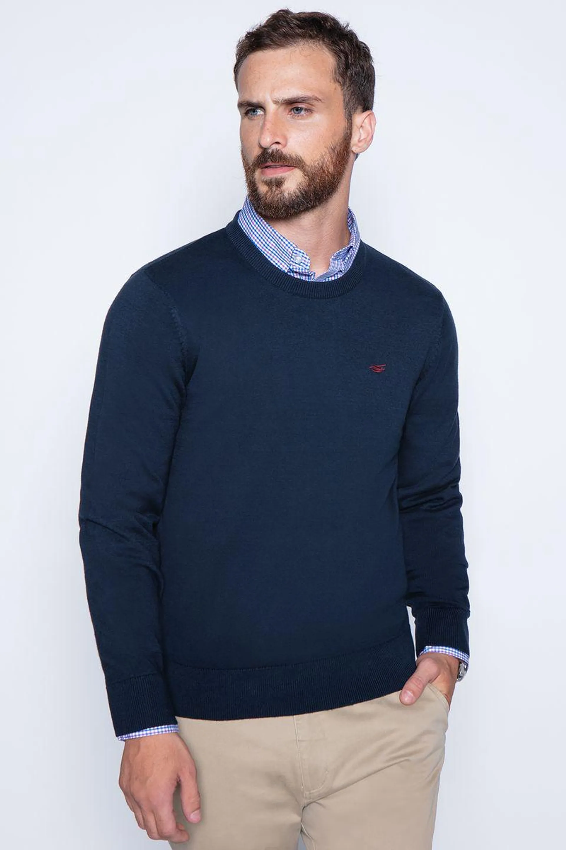 Sweater Round Neck Paris Navy