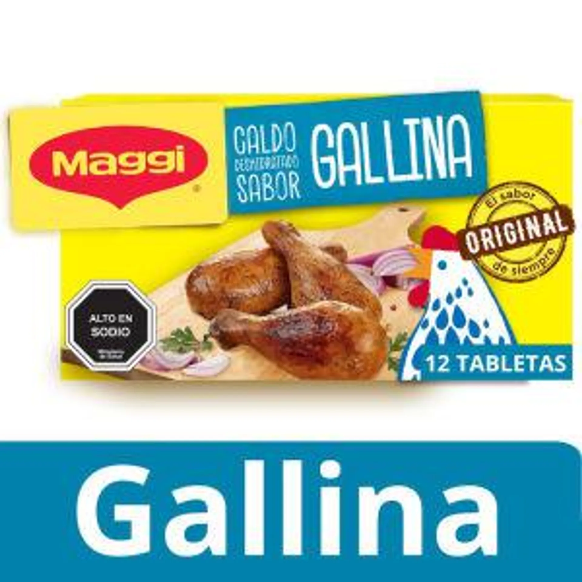 Caldo Sabor Gallina 12 Tabletas., 132 g