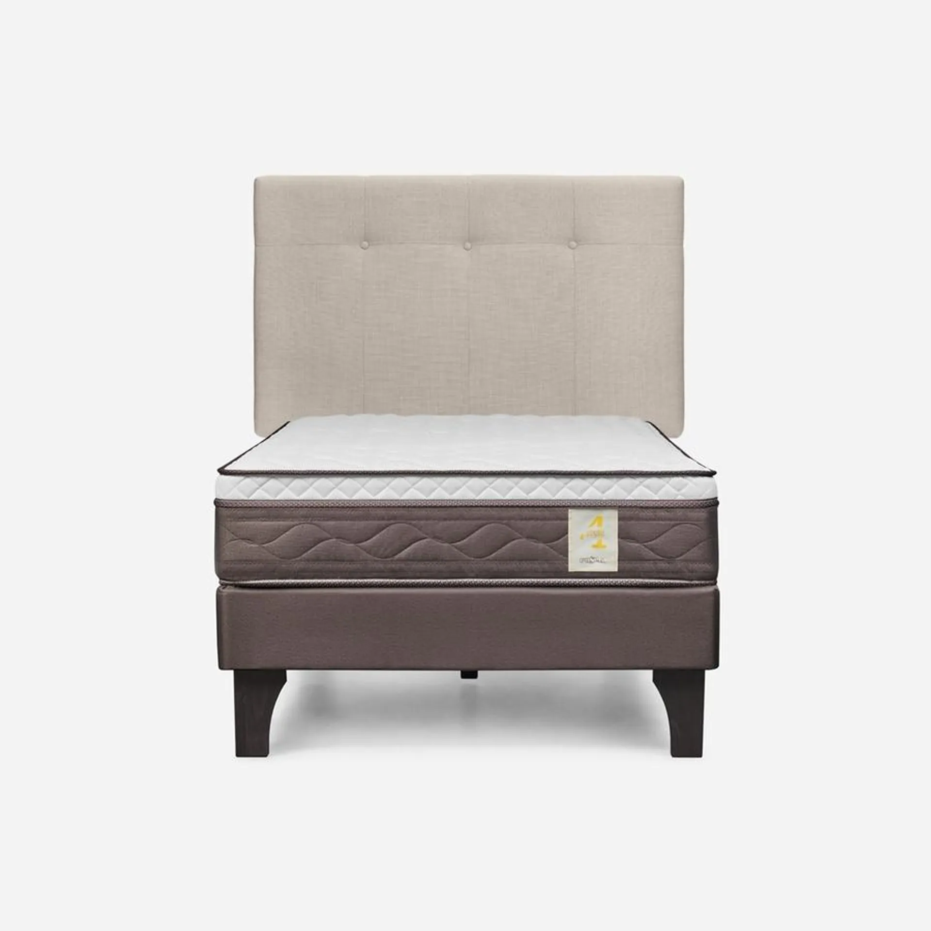 Cama New Style 4 Plus 1 Plaza + Respaldo New Bennet