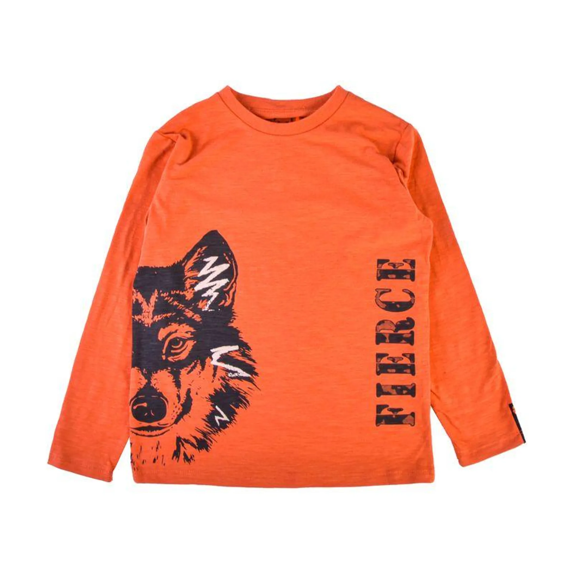 Polera Manga Larga Niño Naranja