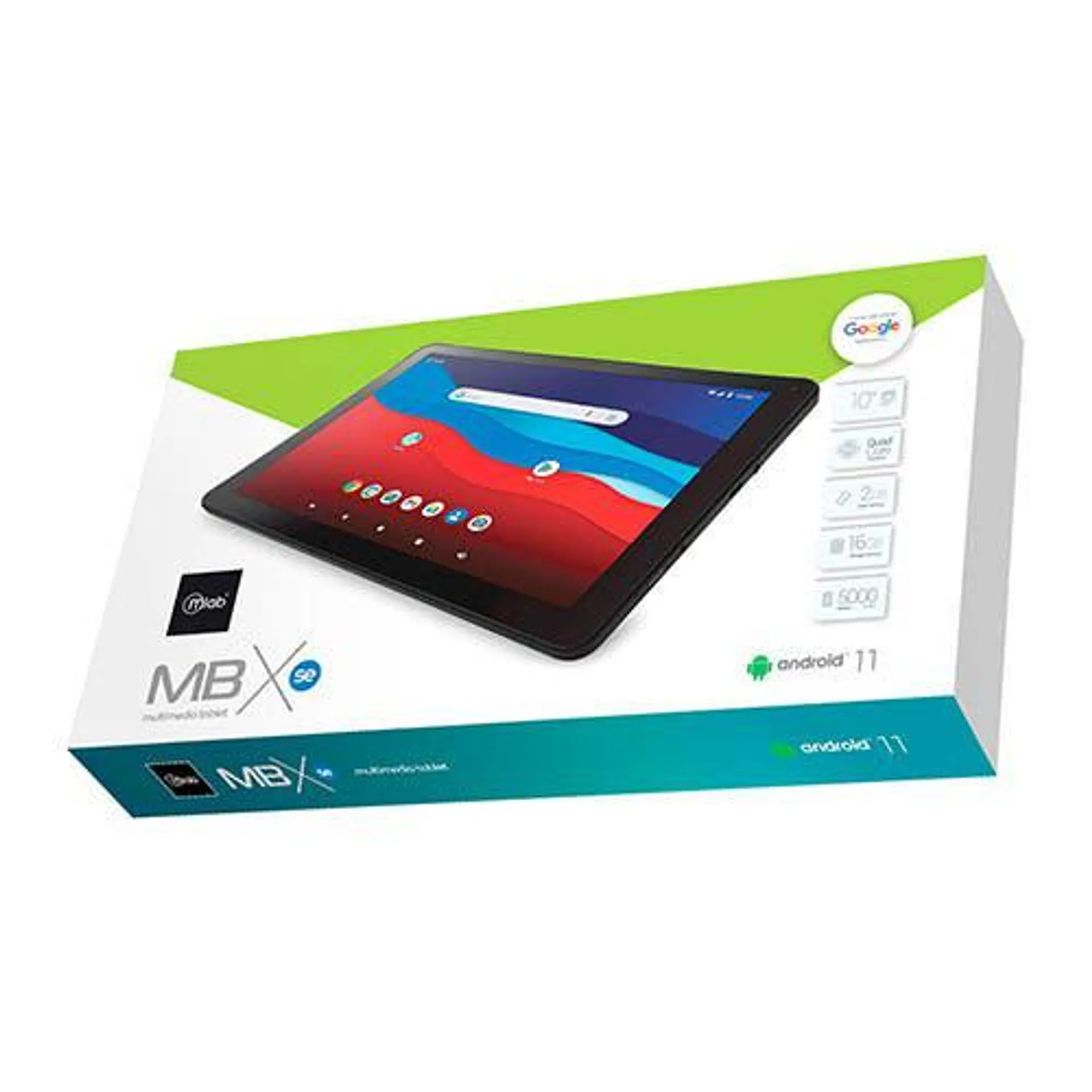 Tablet Mlab MBXR, 2GB RAM, 16GB, WiFi, 10", Quad Core, Negro