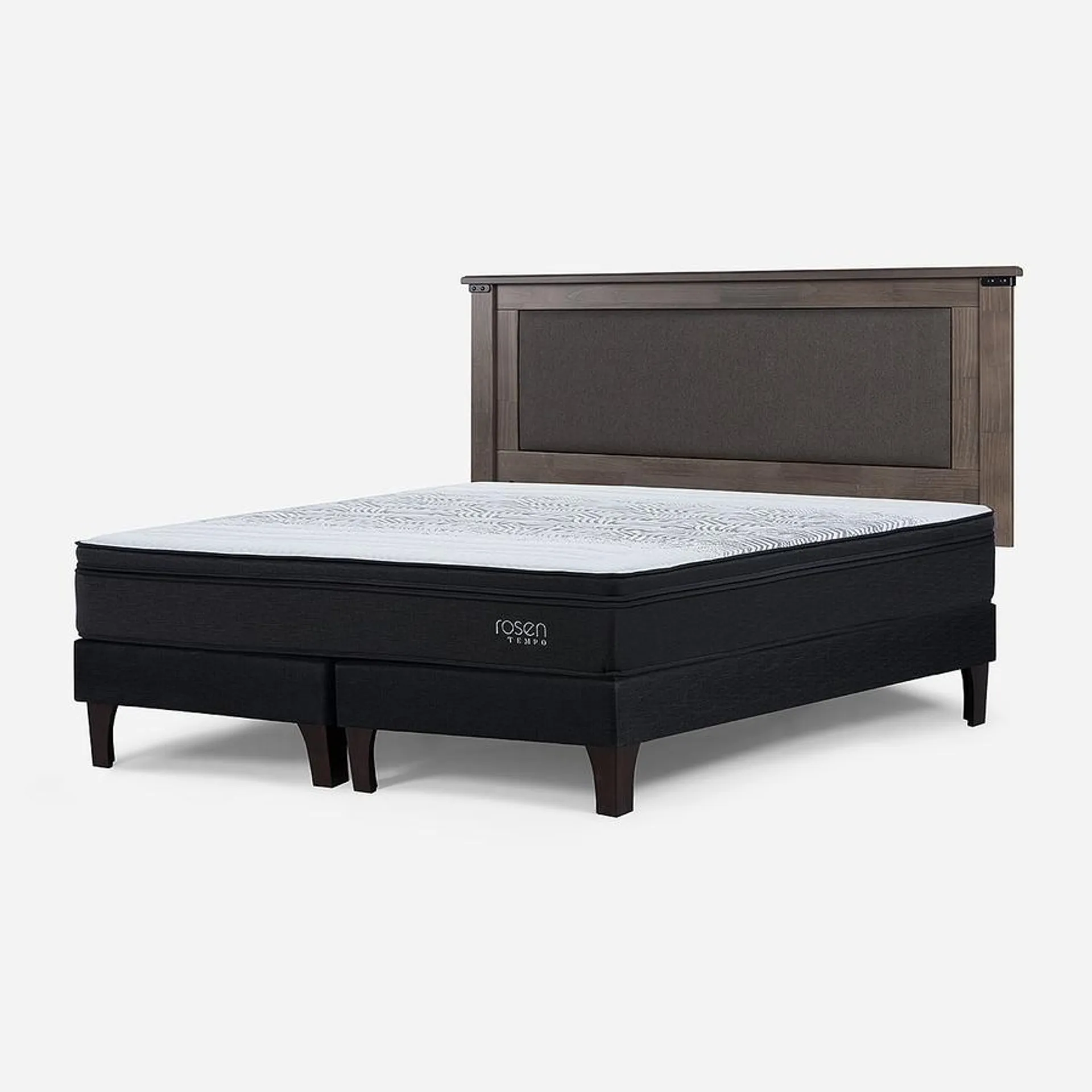 Cama Tempo Plus King + Respaldo New Ray