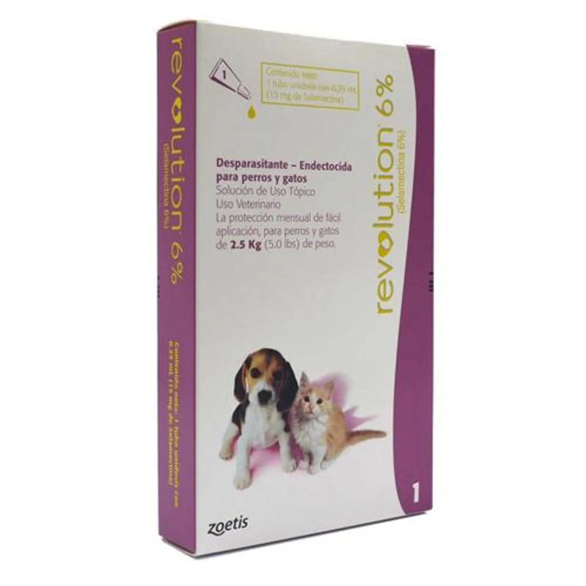 REVOLUTION PERRO/GATO 6% 0 - 2.5 KG