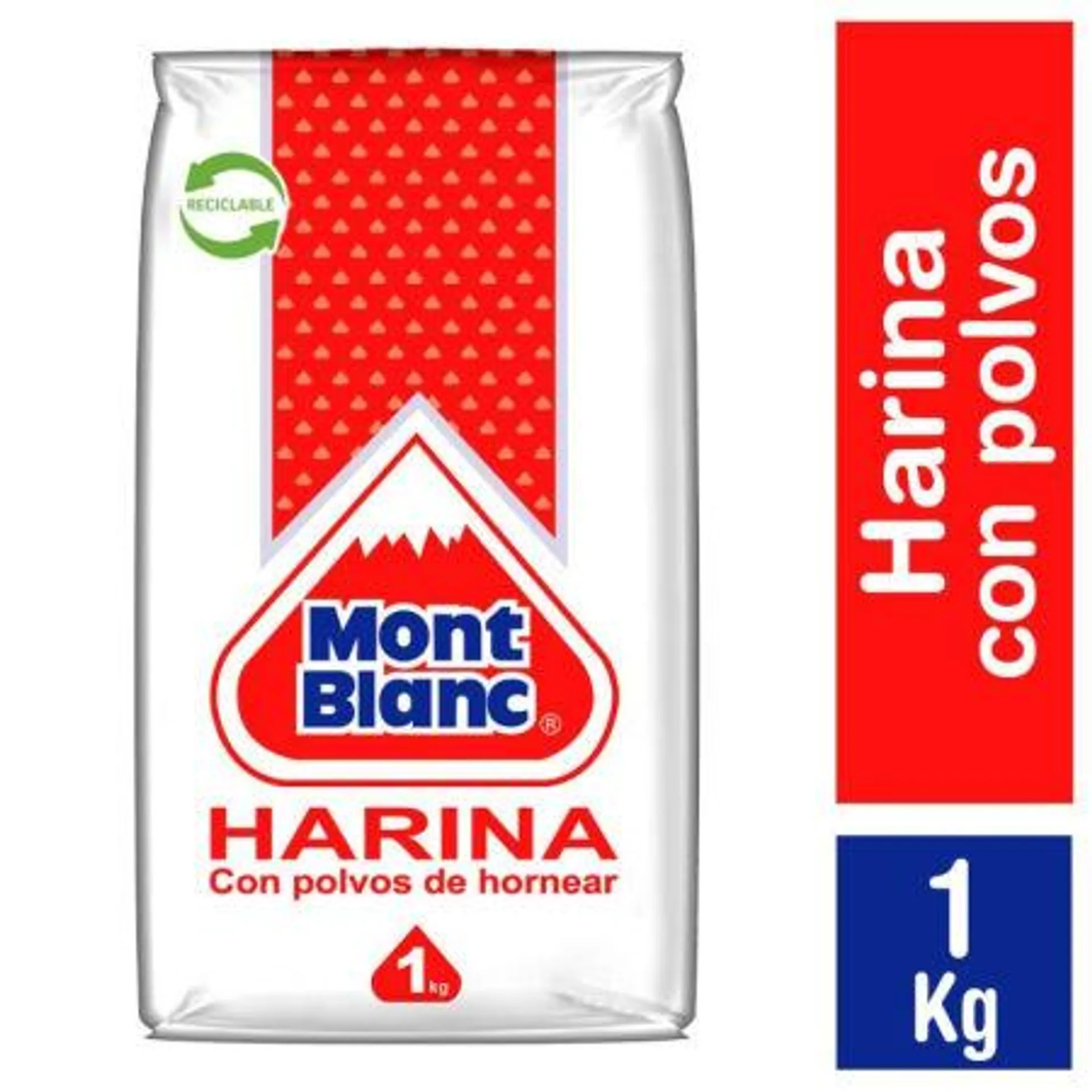 Mont Blanc - Harina Con Polvos De Hornear, 1 Kg