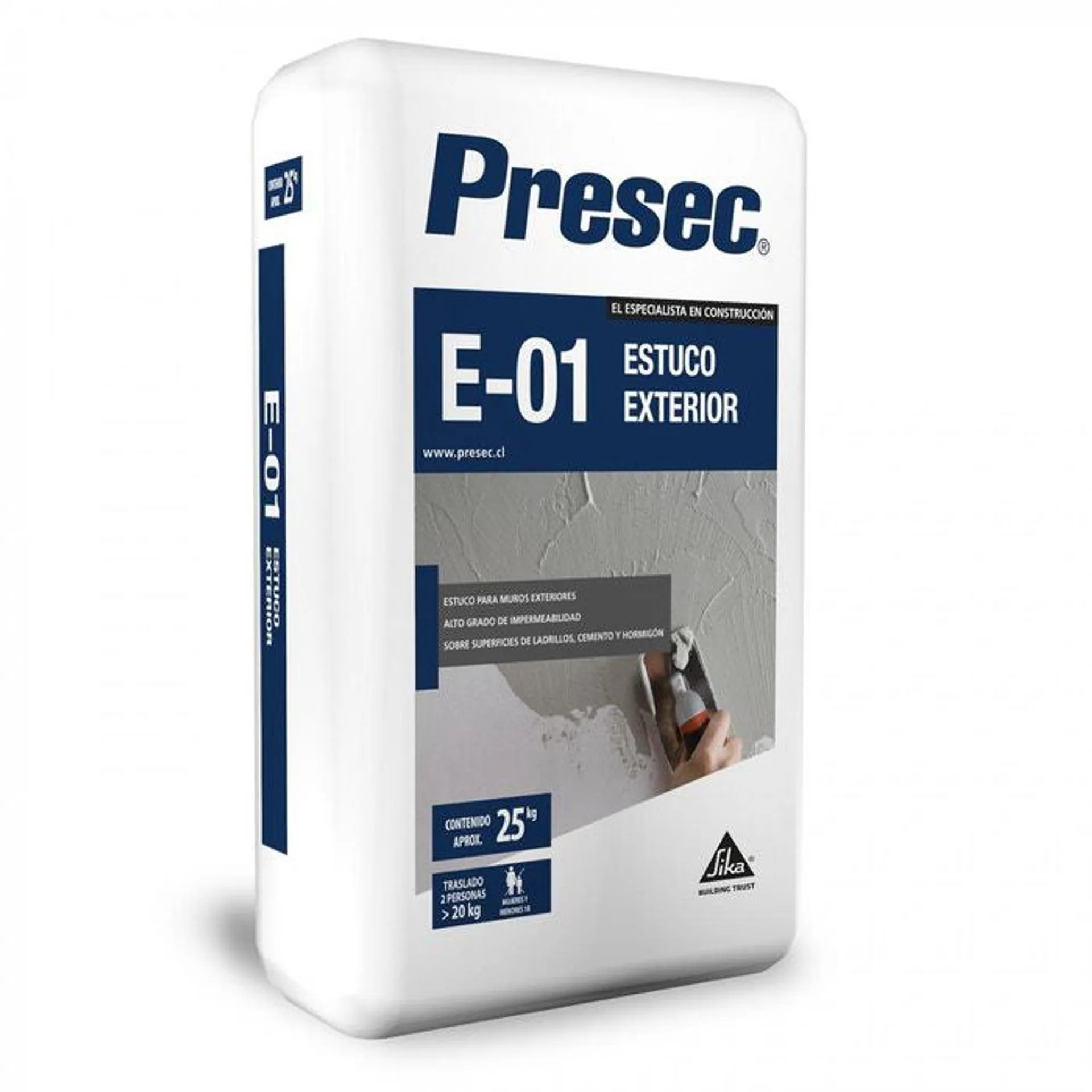 PRESEC E01 ESTUCOS EXTERIOR (SA 25KG)