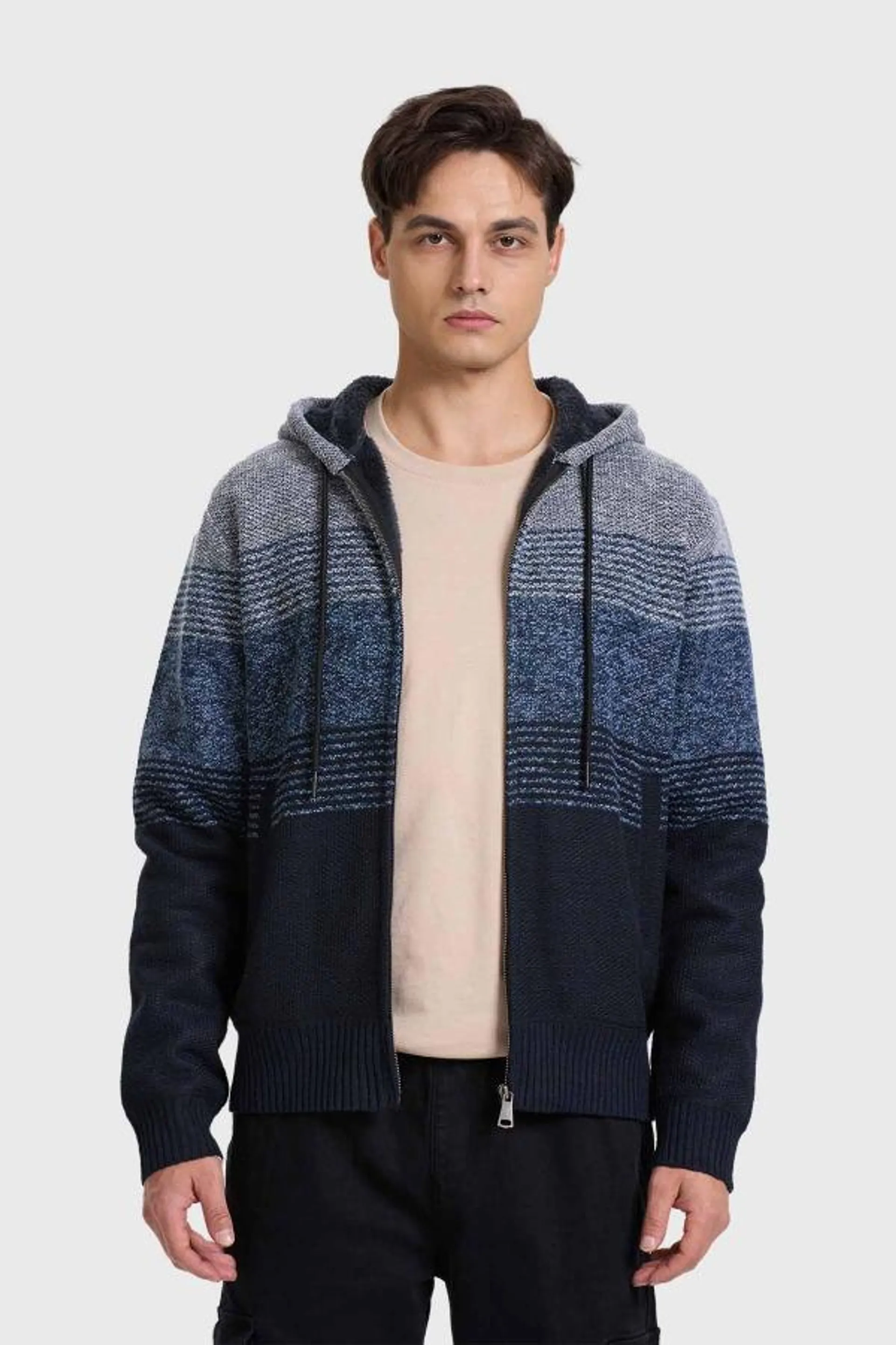 Sweater hombre bloque gris