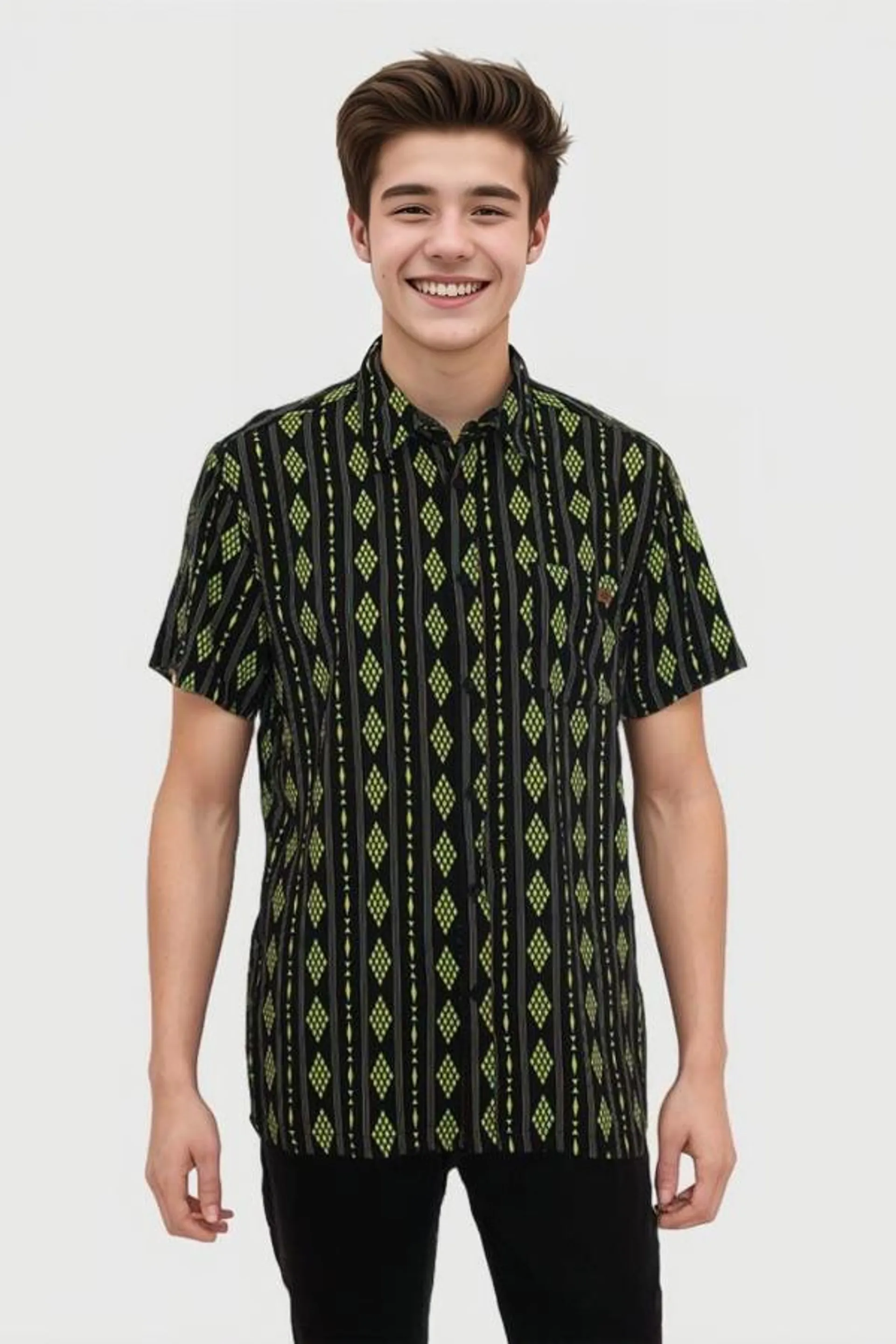 Camisa print tribal rider negro