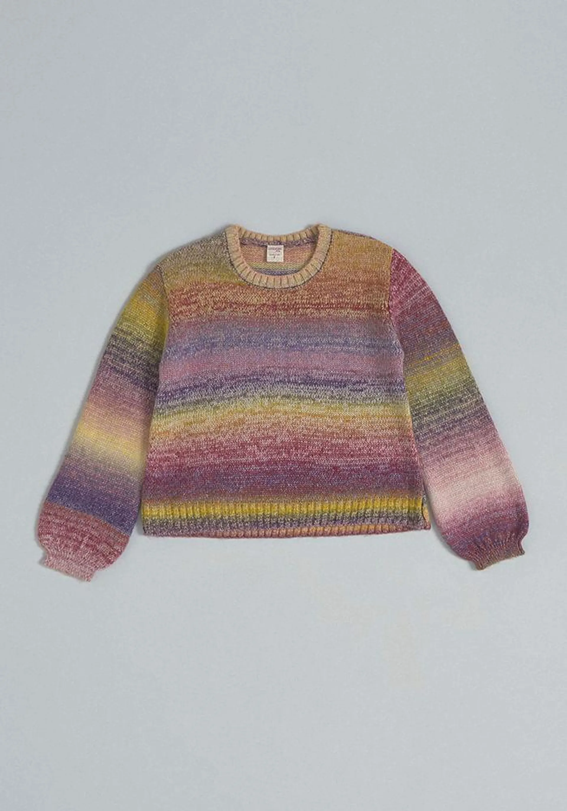 Sweater Multicolor Con Cuello Redondo