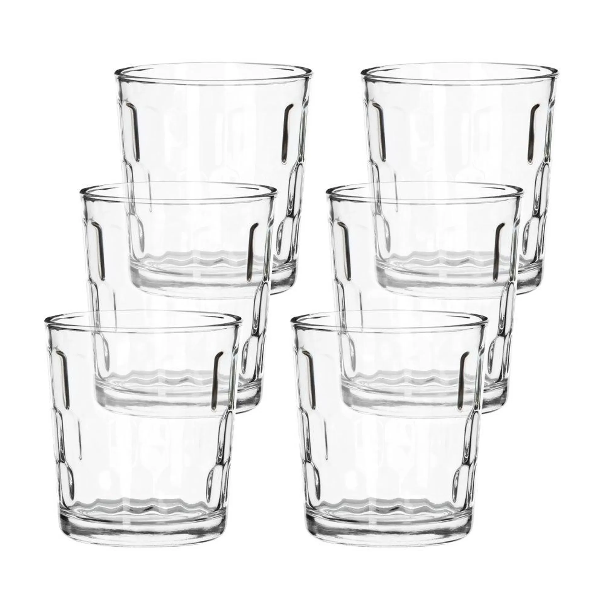 Set 6 vasos de vidrio 265 ml