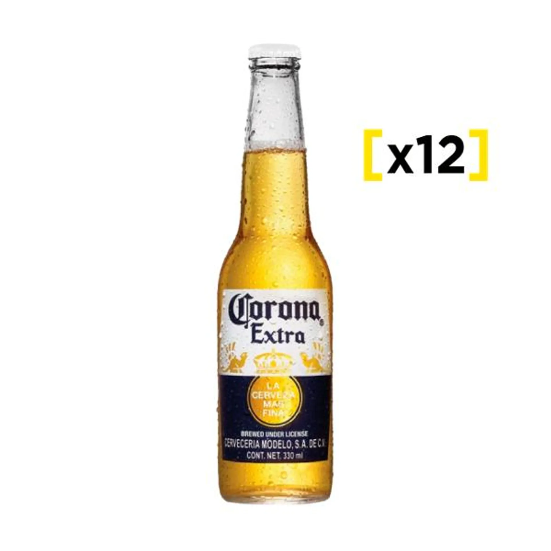 Cerveza Corona botella 330 CC x12