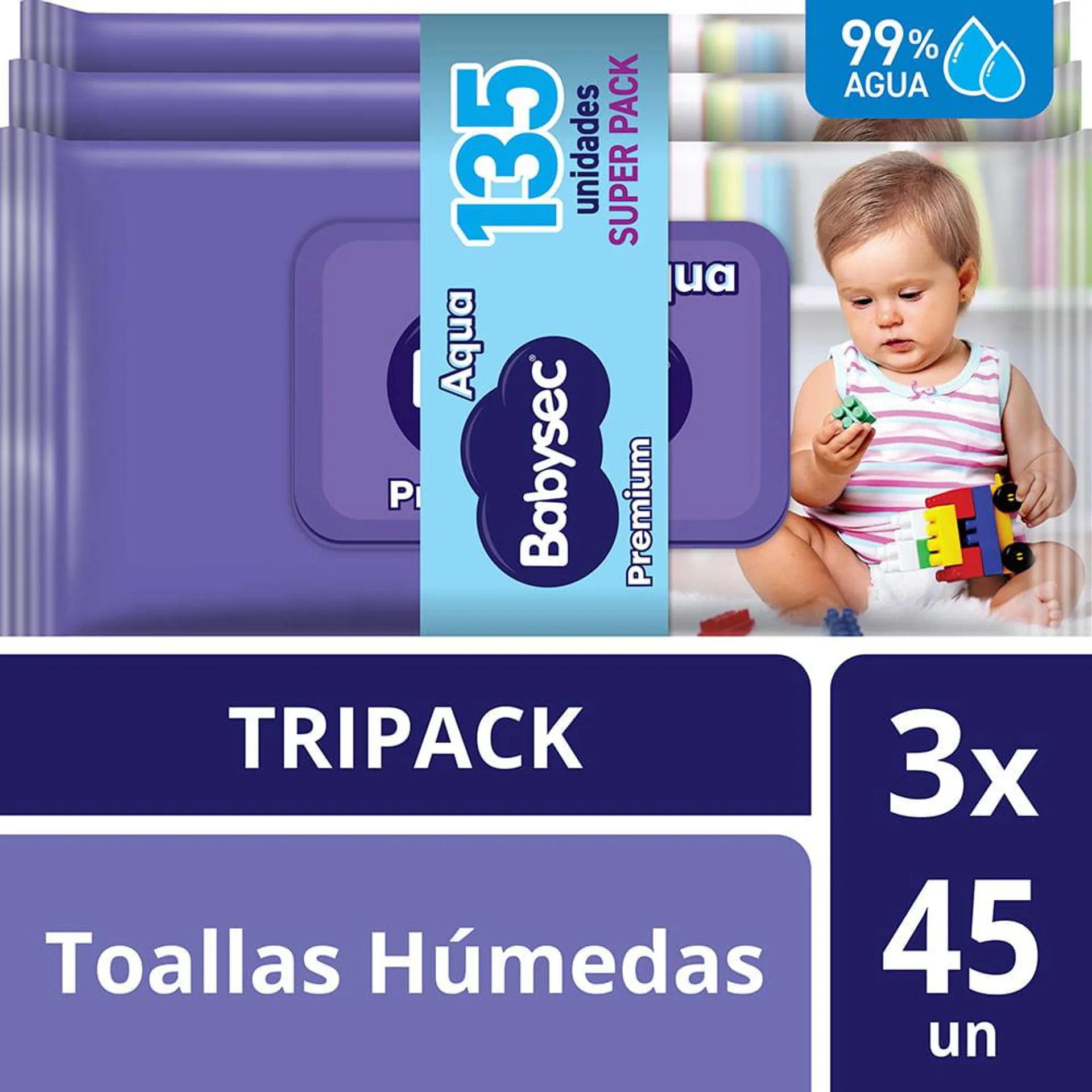 Toallas Húmedas Babysec Premium 135 un. | Jumbo.cl