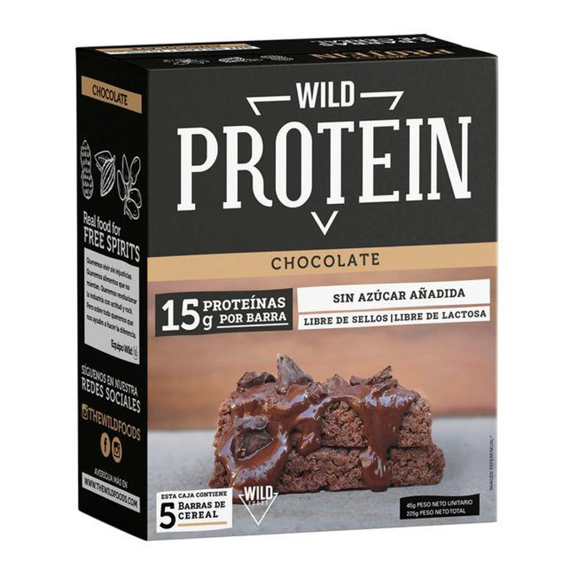 Barra Proteína Wild Protein Chocolate 45 g 5 un.