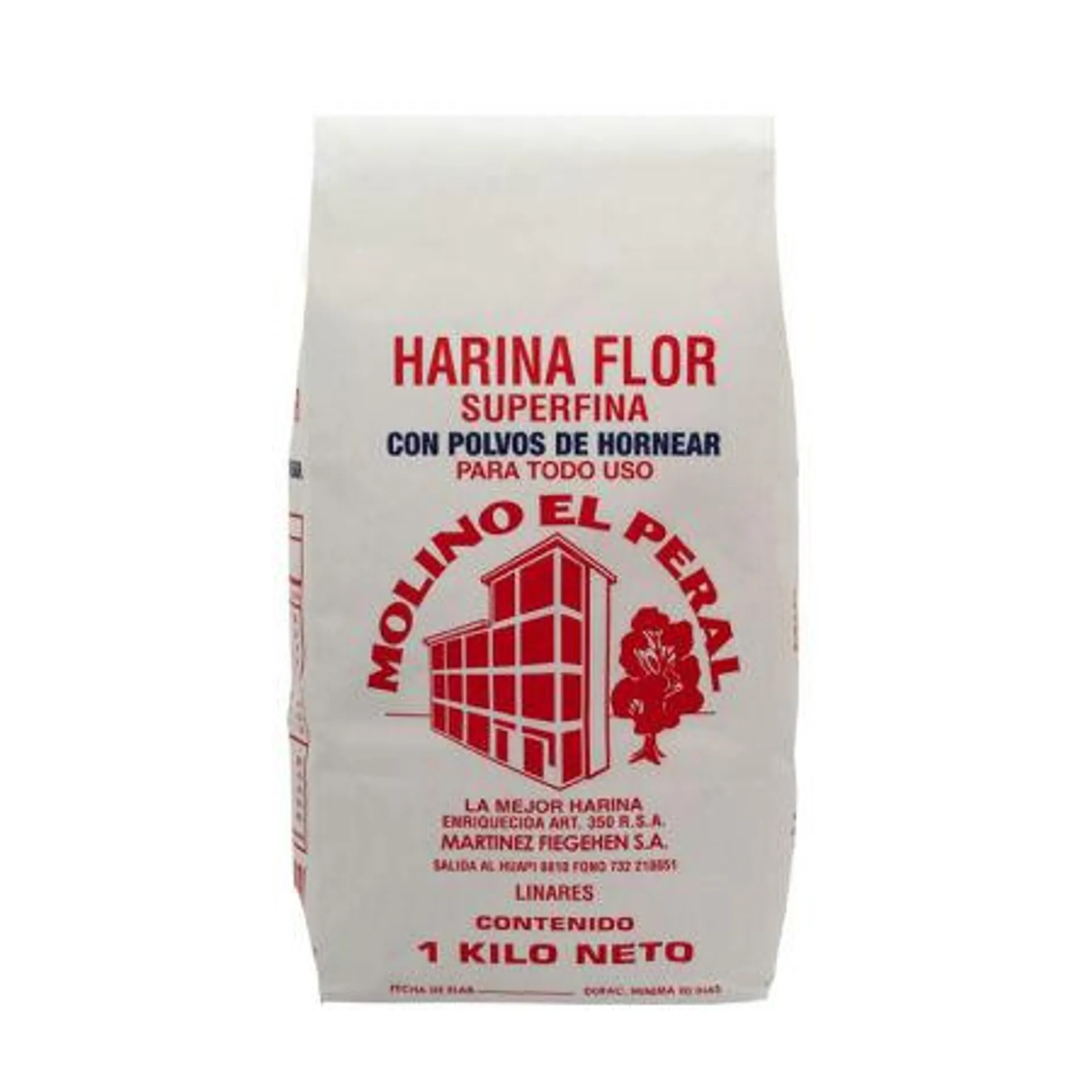 Harina Con Polvo De Hornear Bolsa, 1 kg