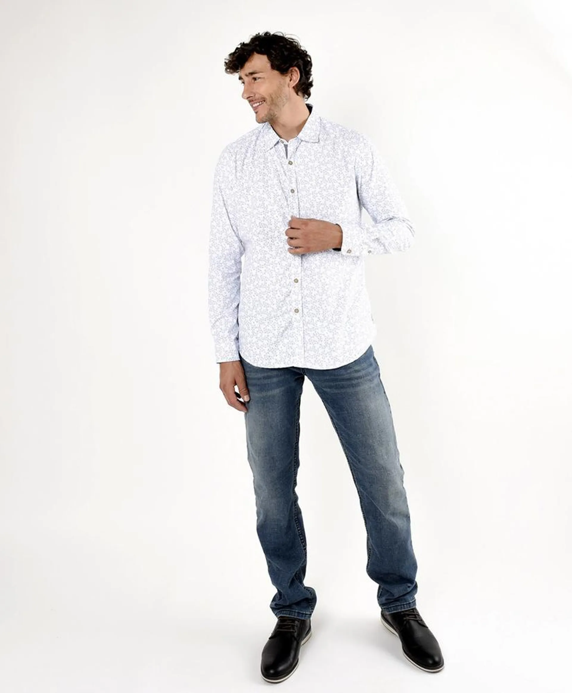 Camisa hombre hojas