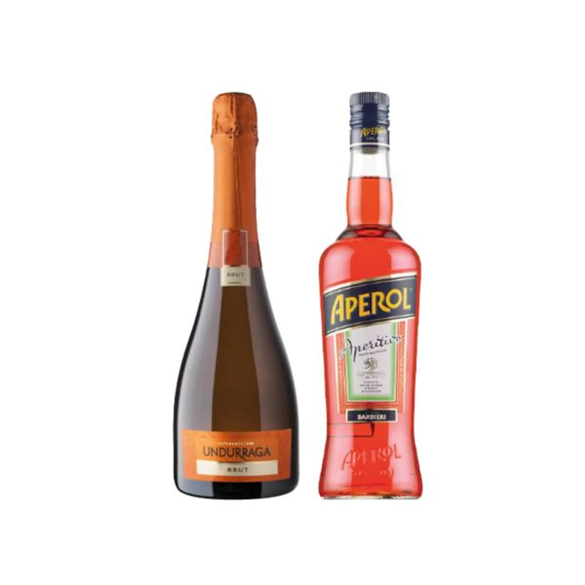 Pack Aperol Botella 750cc + Espumante Undurraga Brut Botella 750cc