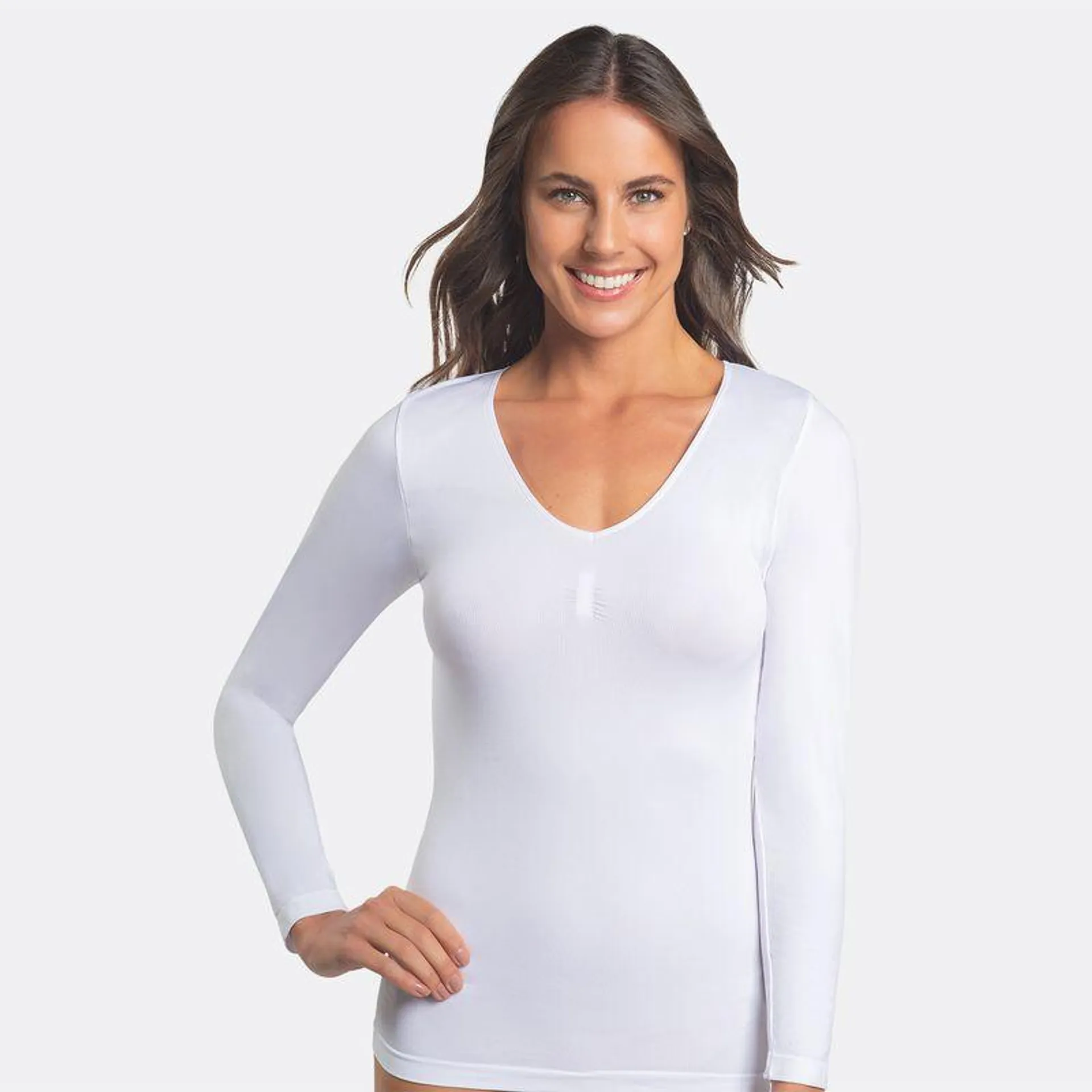 Polera Microfibra Escote V