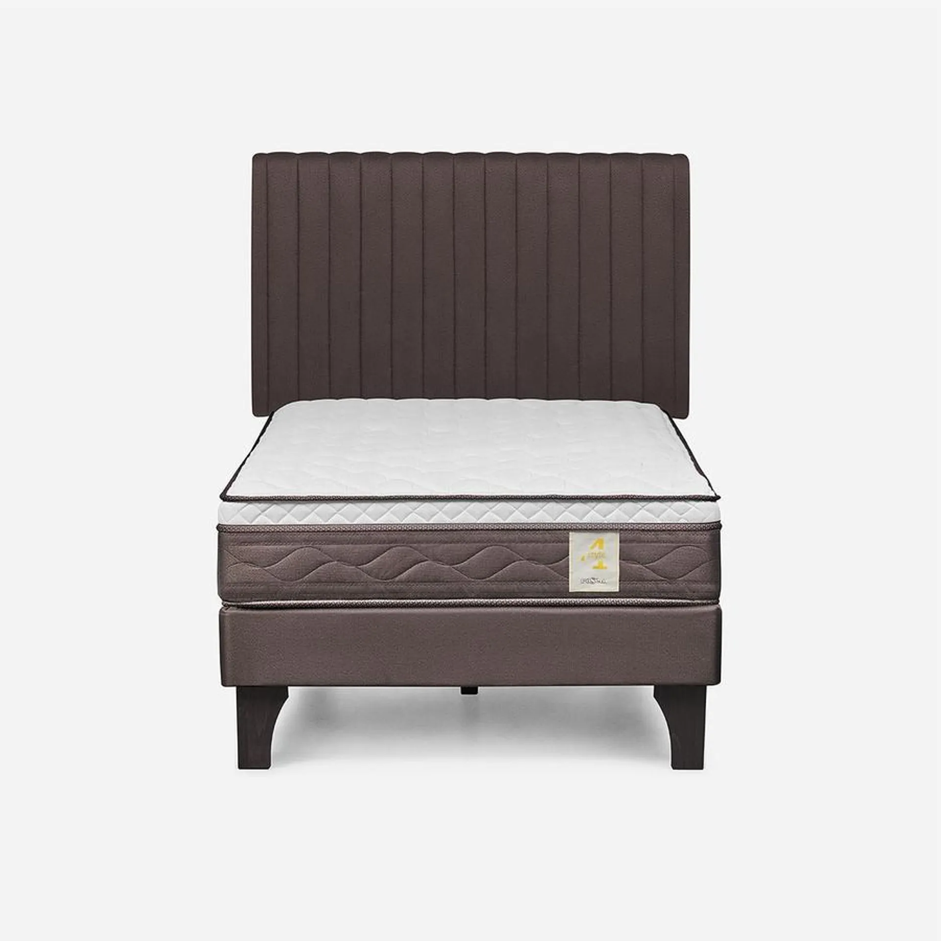 Cama New Style 4 Plus 1 Plaza + Respaldo Lucio