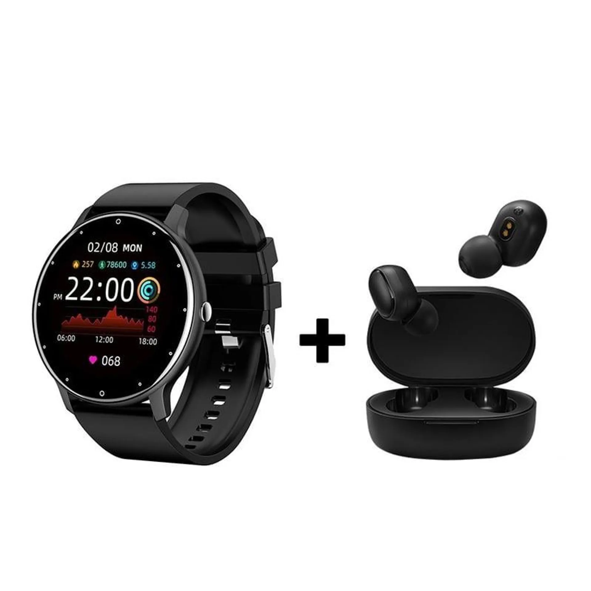 Audífonos Bluetooth Xiaomi Airdots 2 + Smartwatch ZL02D