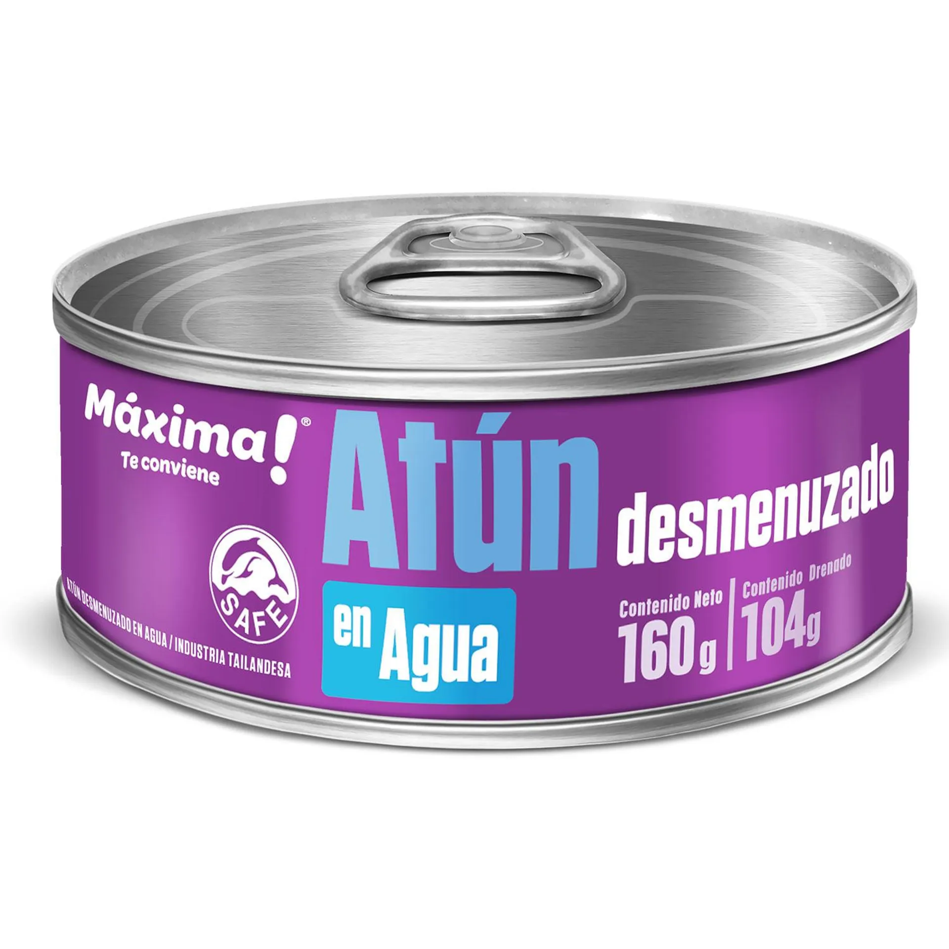 Atún Desmenuzado Al Agua Máxima 104 g drenado