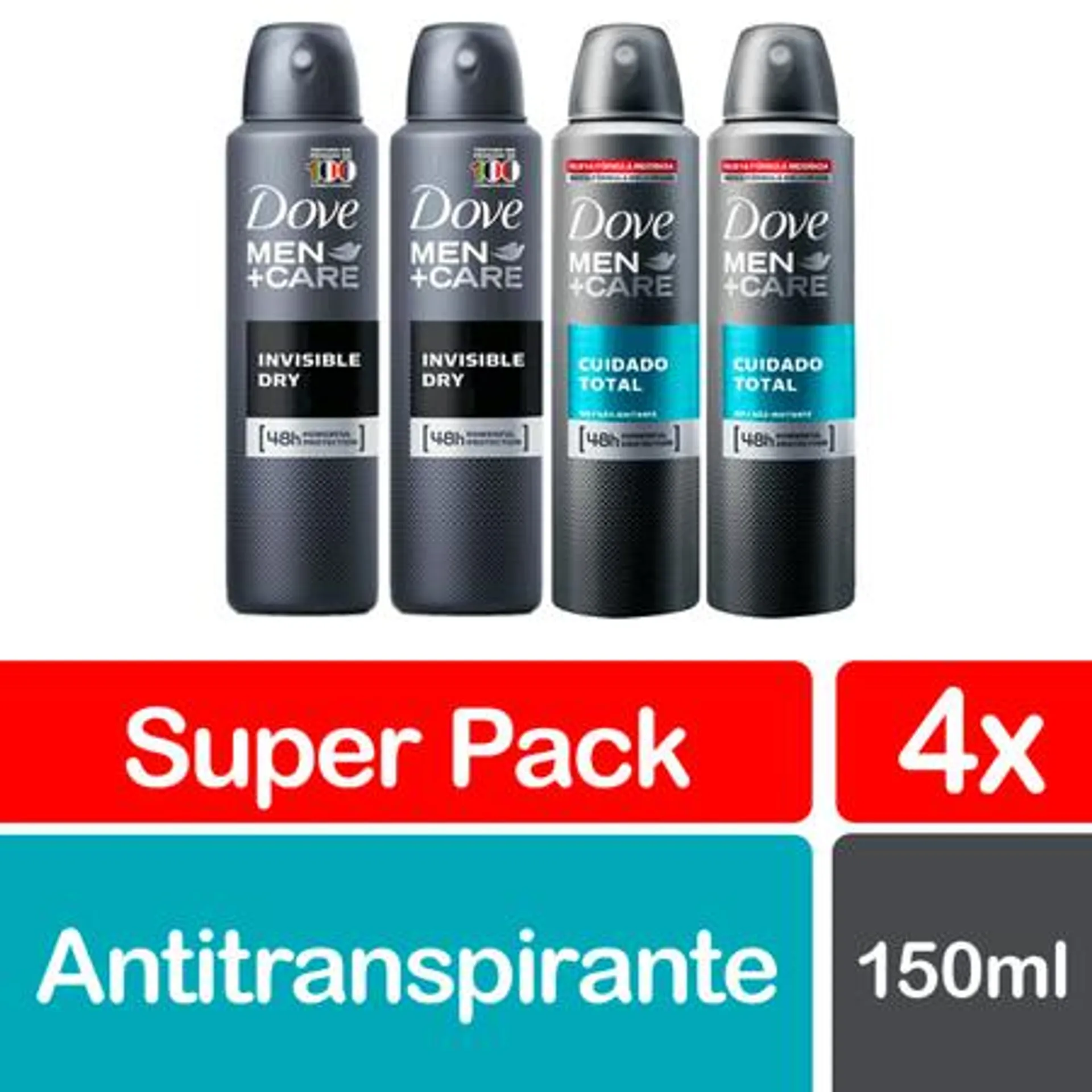 Desodorante Spray Dove Men Mix 90 g 4 un.